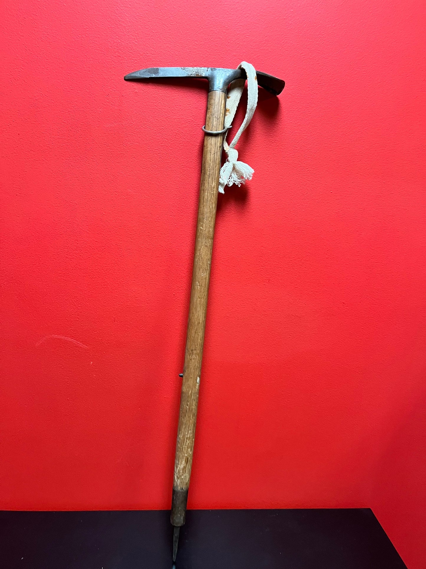 Amazing antique Austrian 33 inch long very rare mountaineers ice pick   truly a mountain explorers dream piece - wow