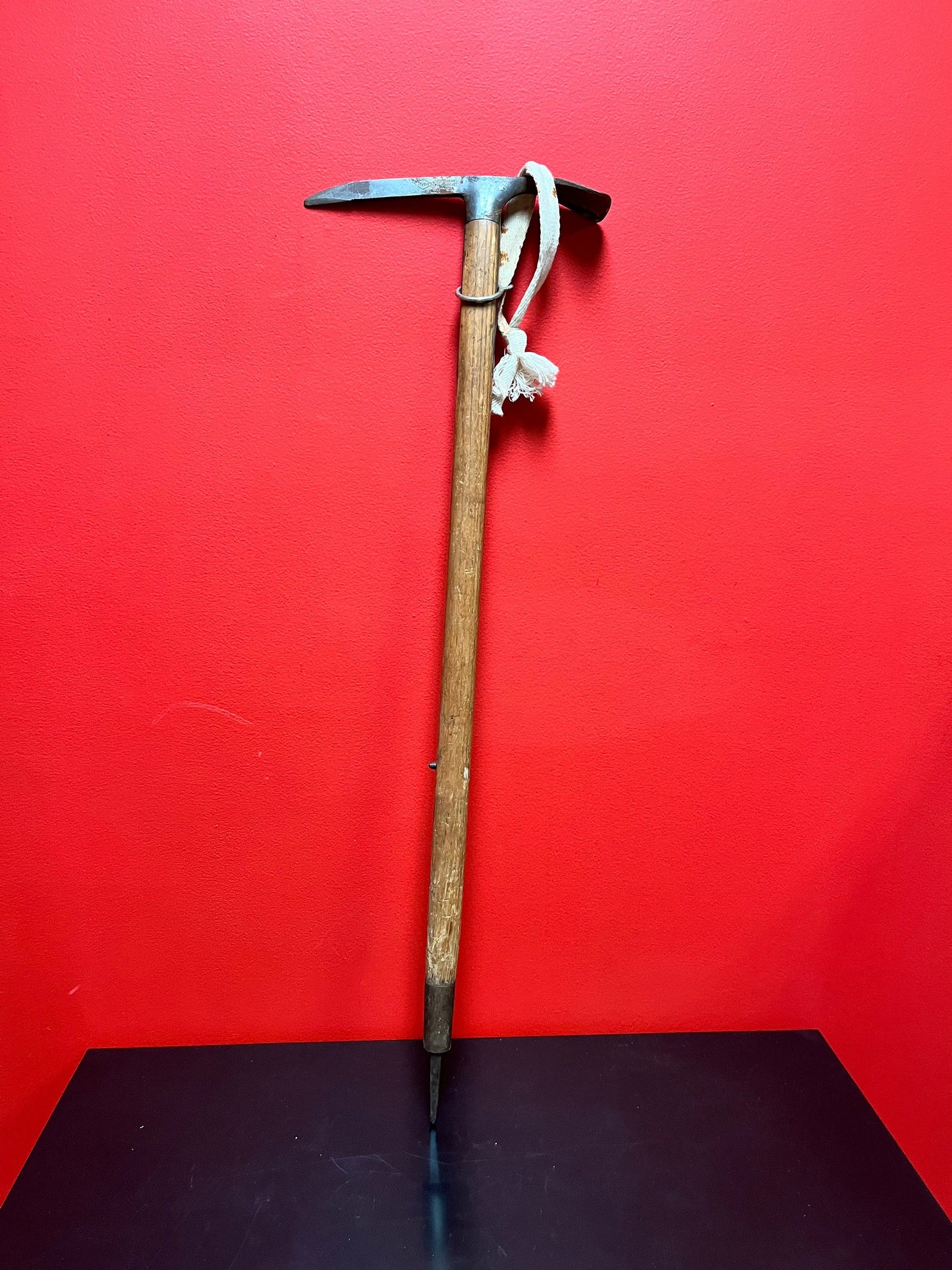 Amazing antique Austrian 33 inch long very rare mountaineers ice pick   truly a mountain explorers dream piece - wow