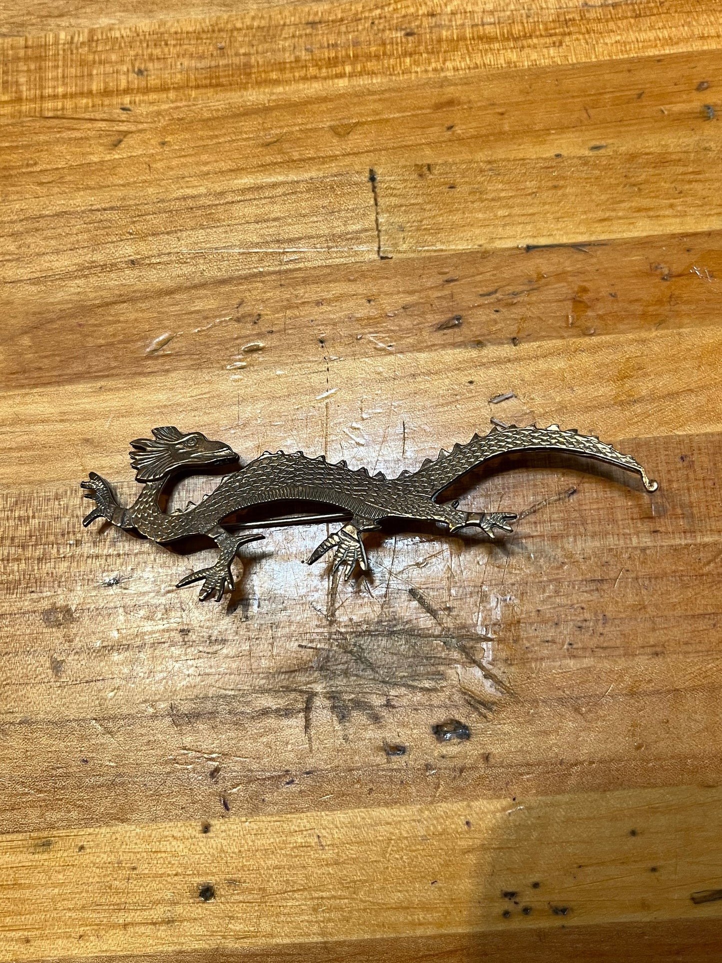 3 inch jade bangle and a 4 inch gilded dragon brooch  value deal for two lovely pieces  great gifts