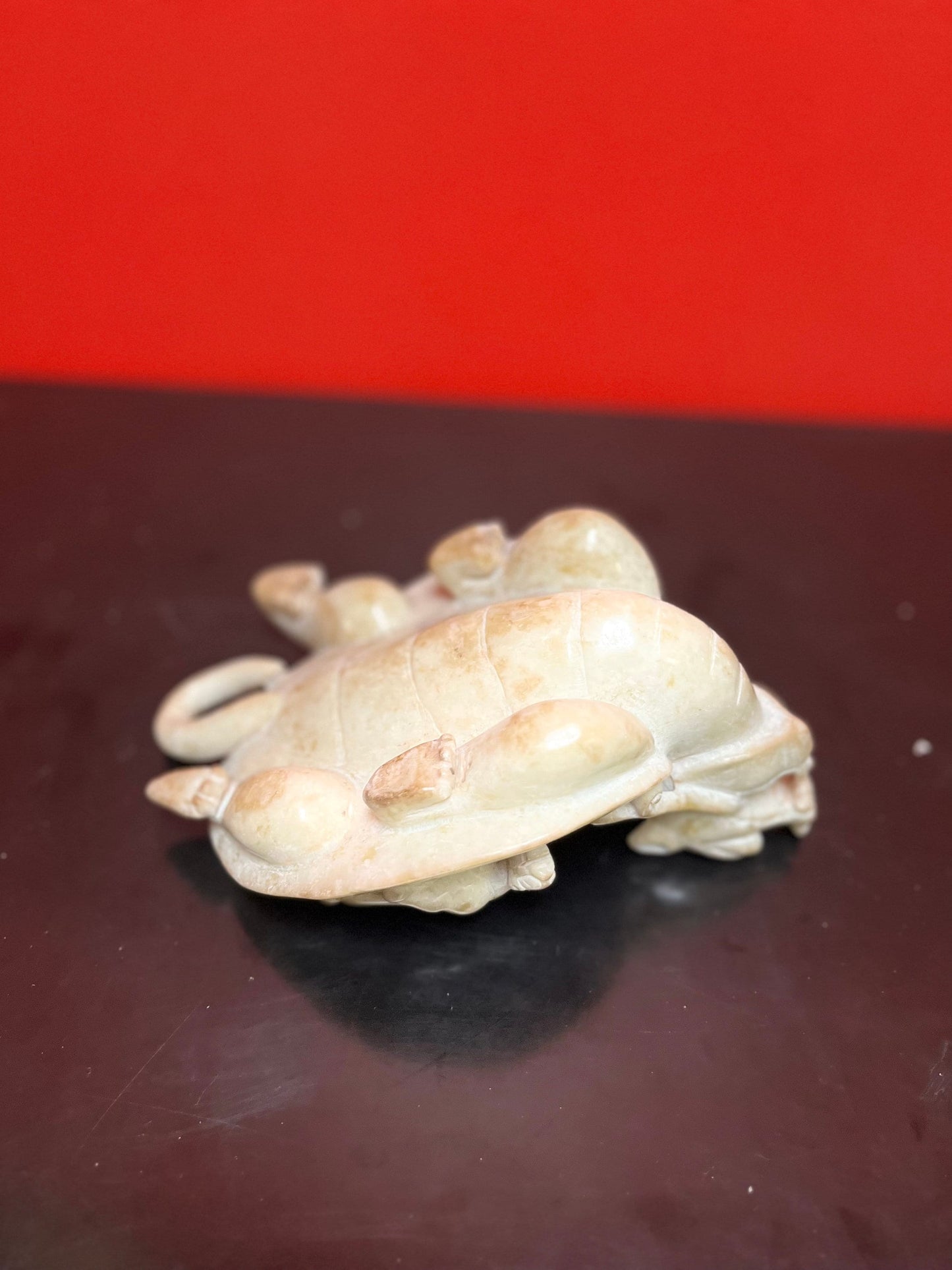 Museum quality, one of a kind Chinese antique, jade sea turtle with animals  climbing  top quality detail and workmanship  Chinese Jade