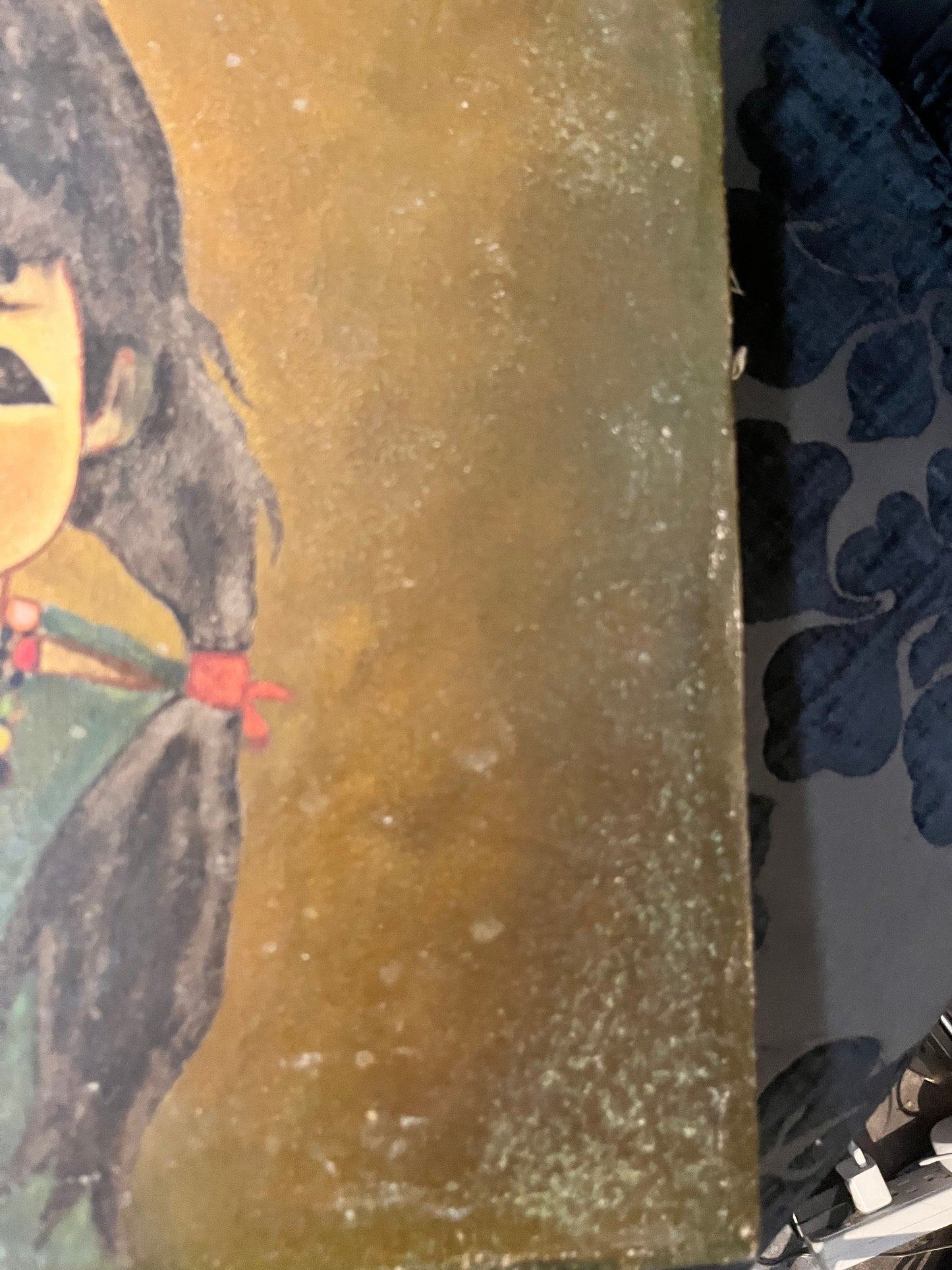 Indigenous 14 x 13 1920s oil painting  First Nations tribal girl  lovely detail