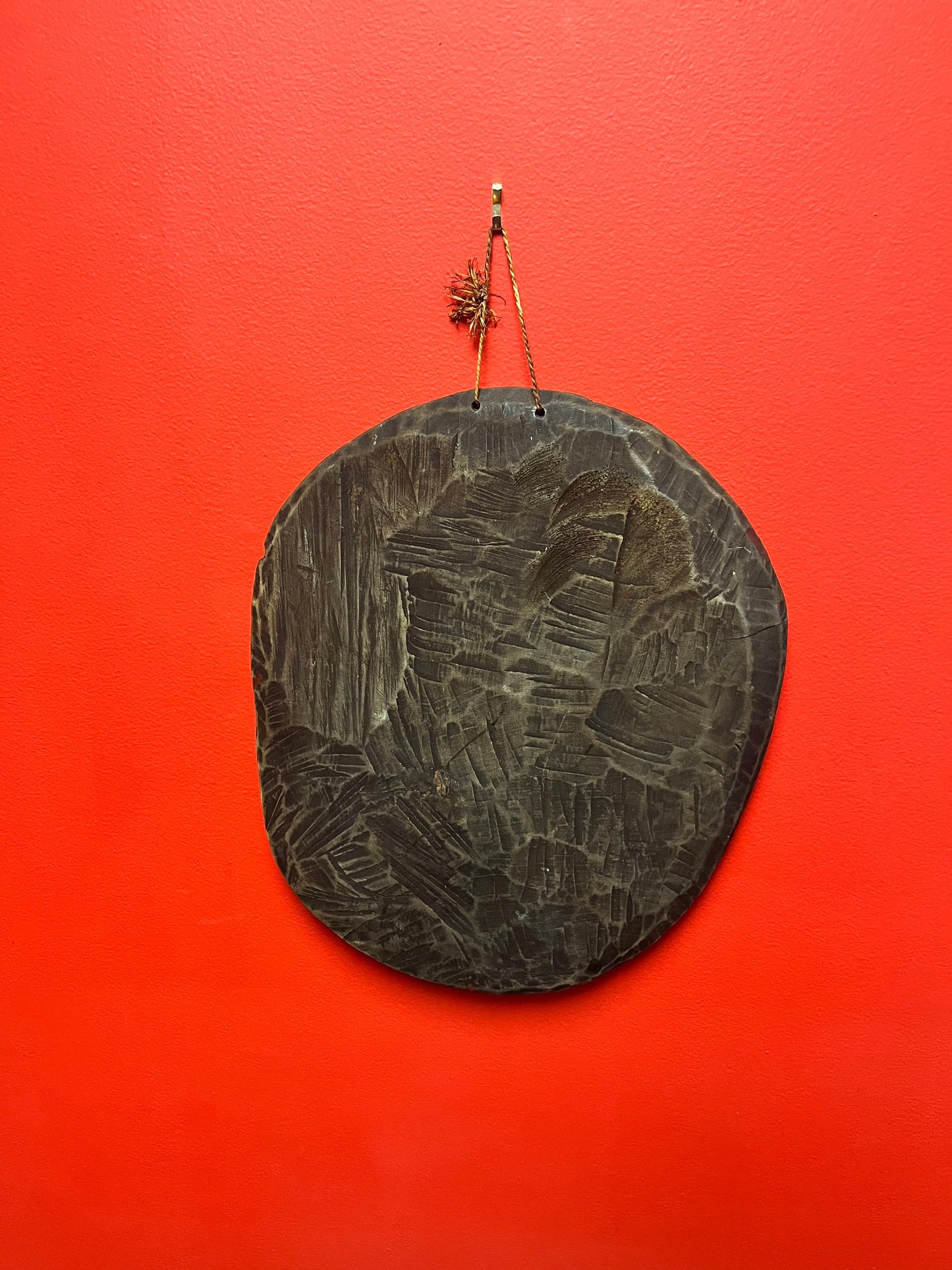 Amazing 16 x 13 vintage African modernistic wooden mask   one of a kind - Ghana art beauty  wow wow