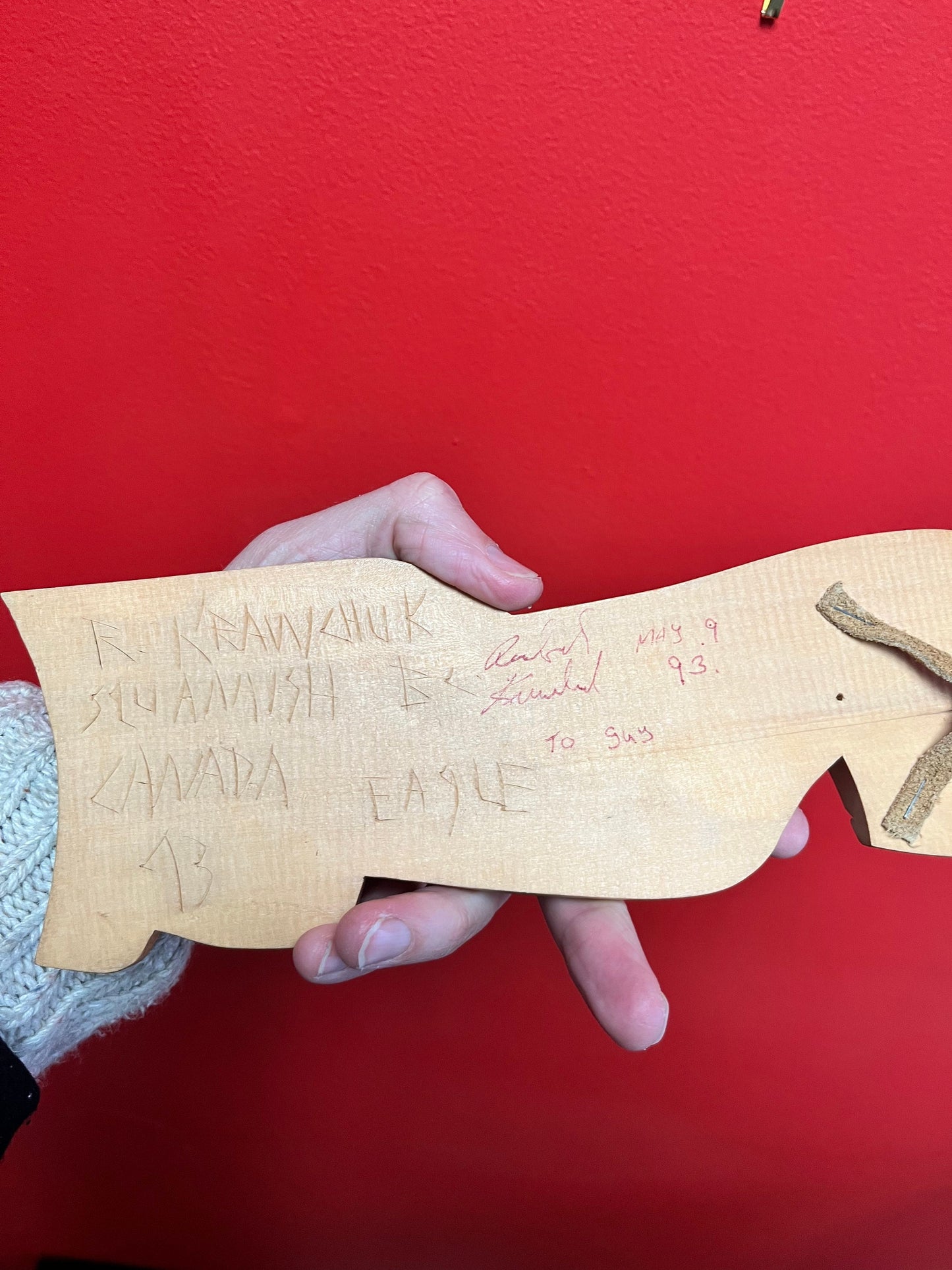 A Lovely 10 inch indigenous first nations, Pacific Northwest coast painted cedar  Eagle plaque  ready to hang