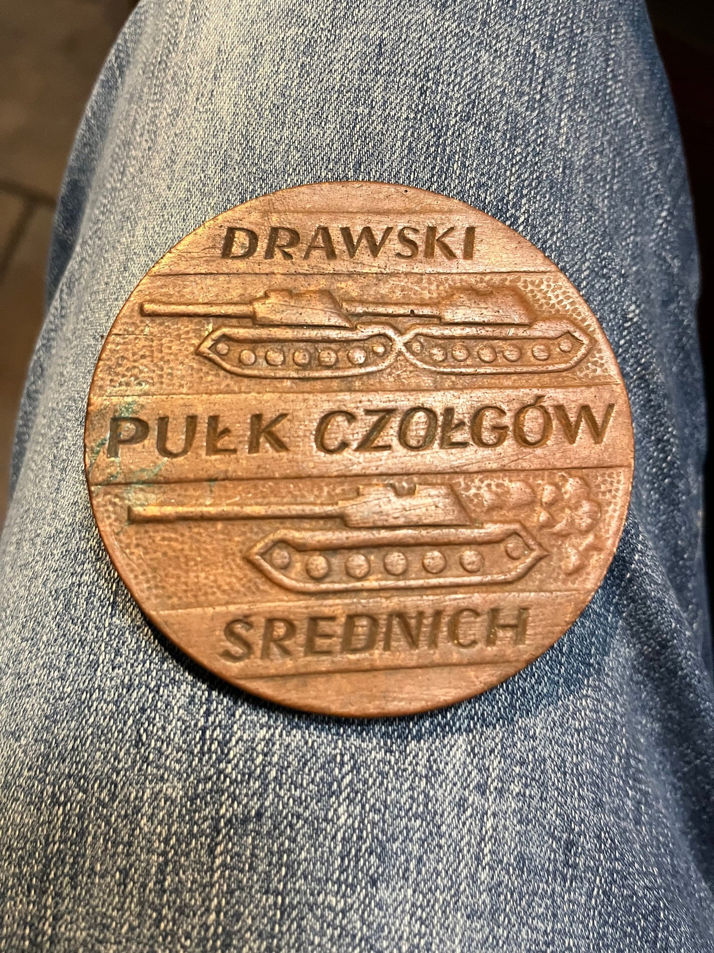 3 inch bronze Polish medallion