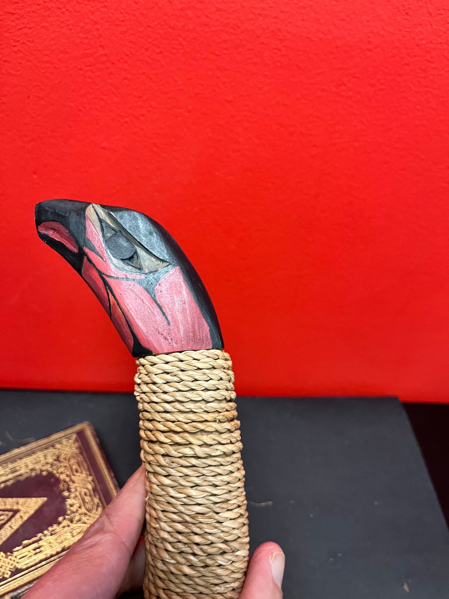 4 inch long fabulous indigenous first nations pacific northwest coast signed Ladle  rare beauty