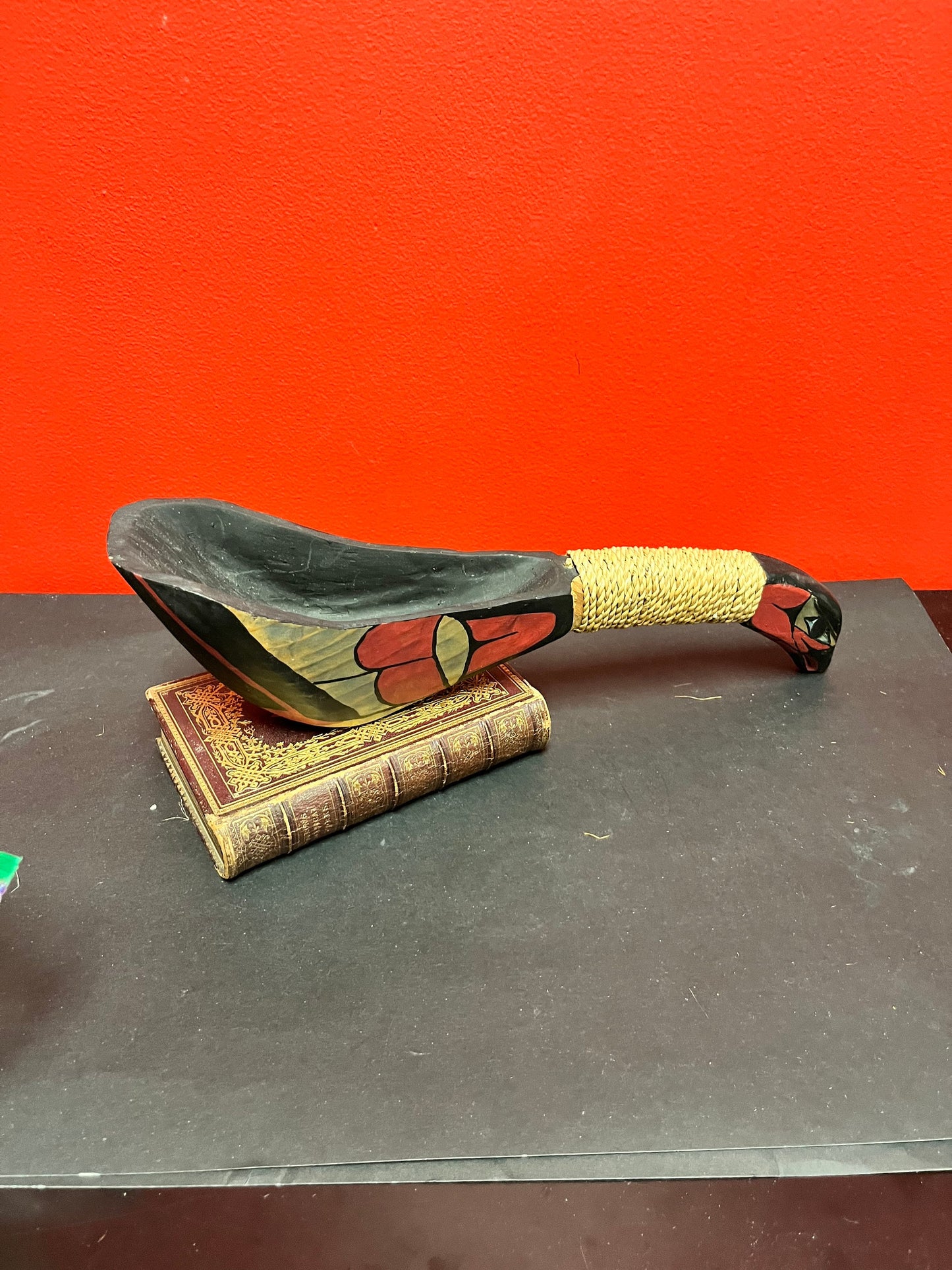 4 inch long fabulous indigenous first nations pacific northwest coast signed Ladle  rare beauty