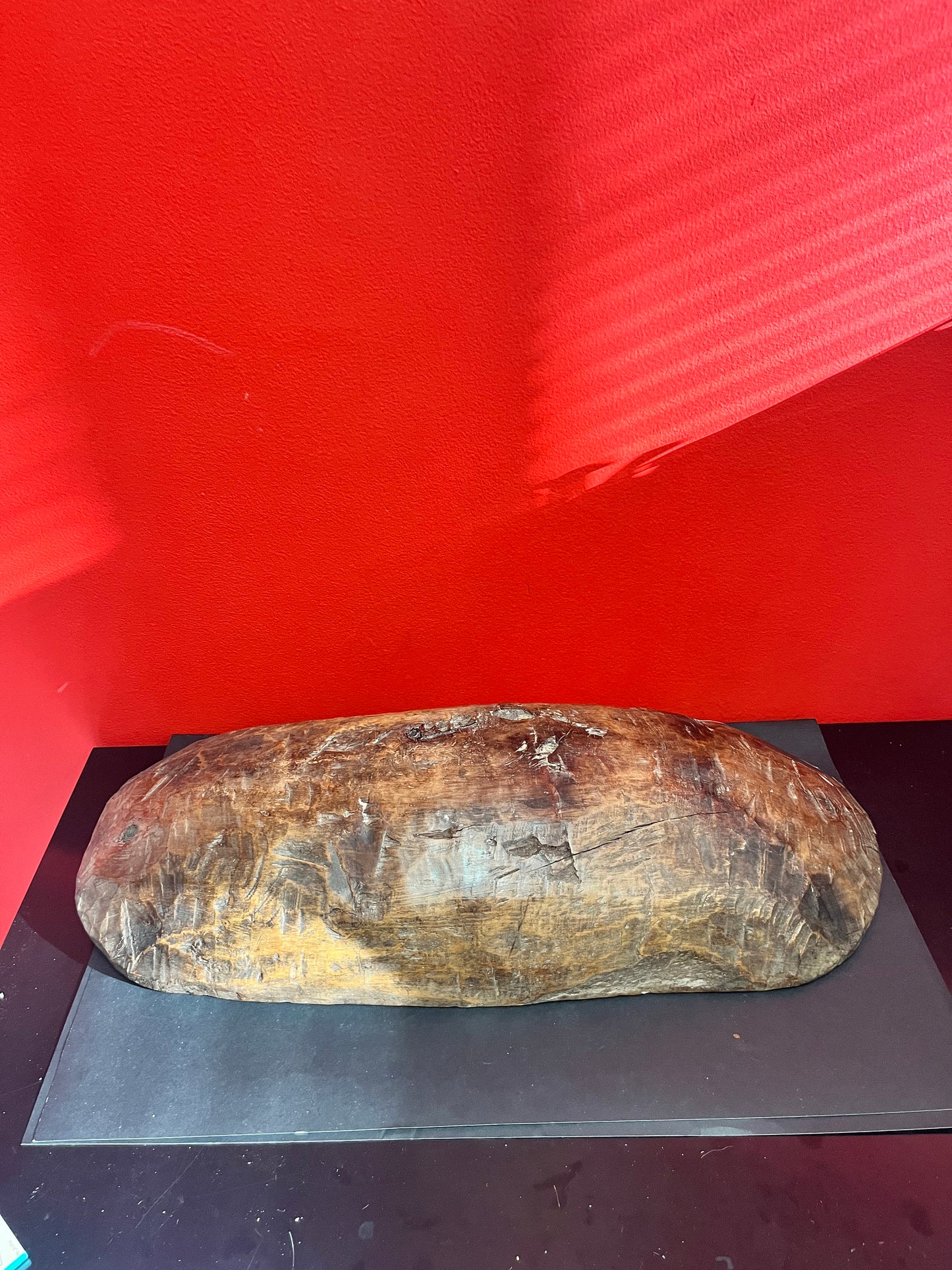 Indigenous first nations  Haida Authentic 1820s 23 x 10 ceremonial bowl  came from museum collection  rare rare  great condition