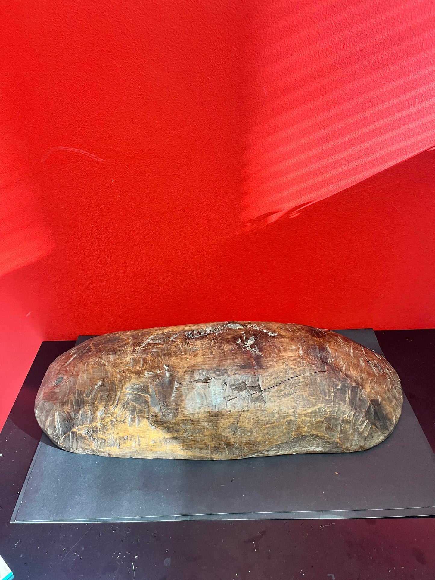 Indigenous first nations  Haida Authentic 1820s 23 x 10 ceremonial bowl  came from museum collection  rare rare  great condition