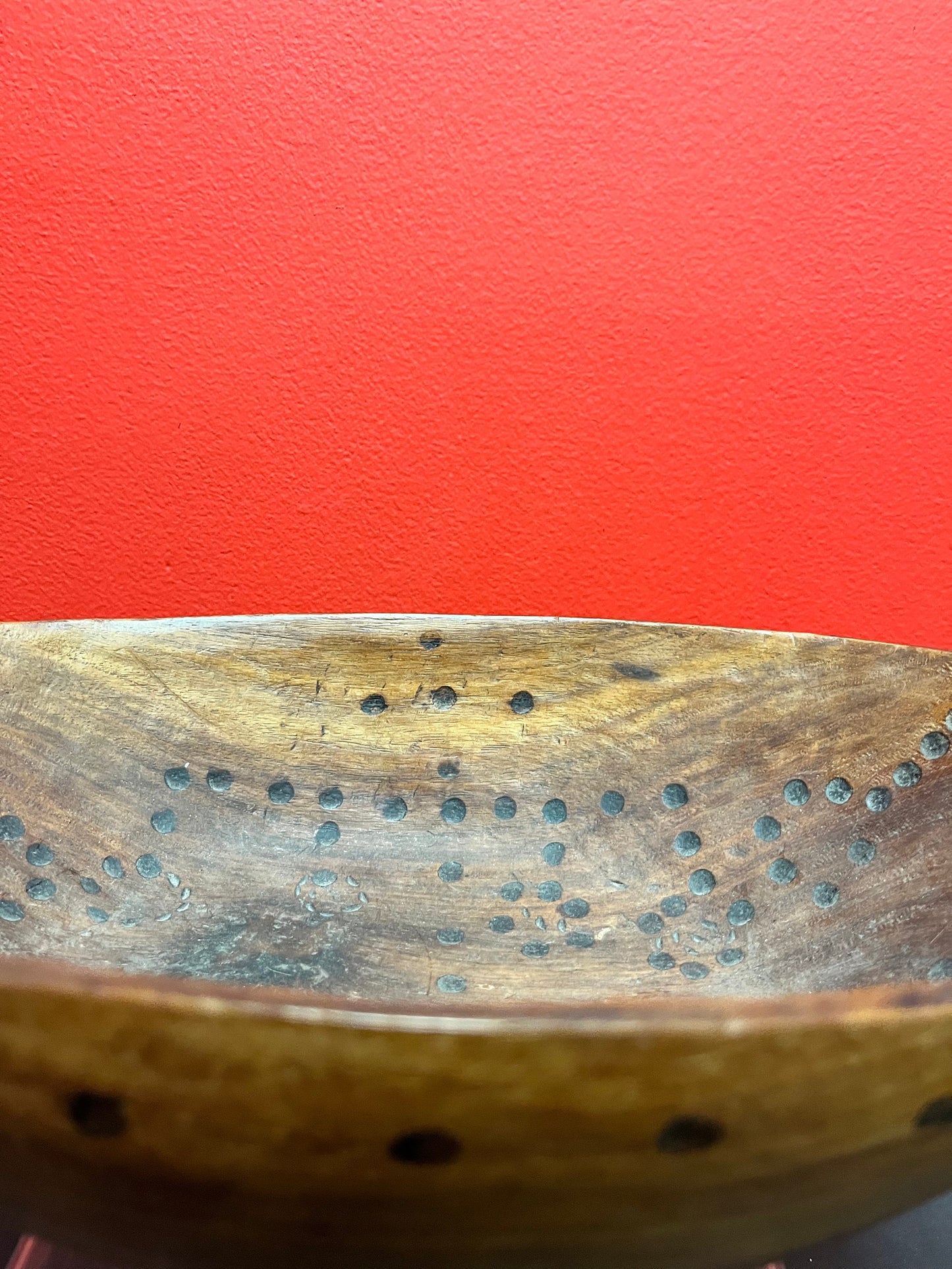 12.5 x 8 wide fantastic antique Western African bowl  simple beautiful piece