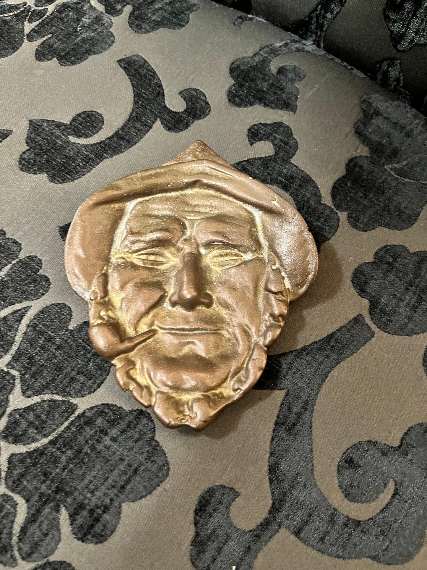 6 inch bronze sailor dish or wall hanging plaque  great gift  antique sailor