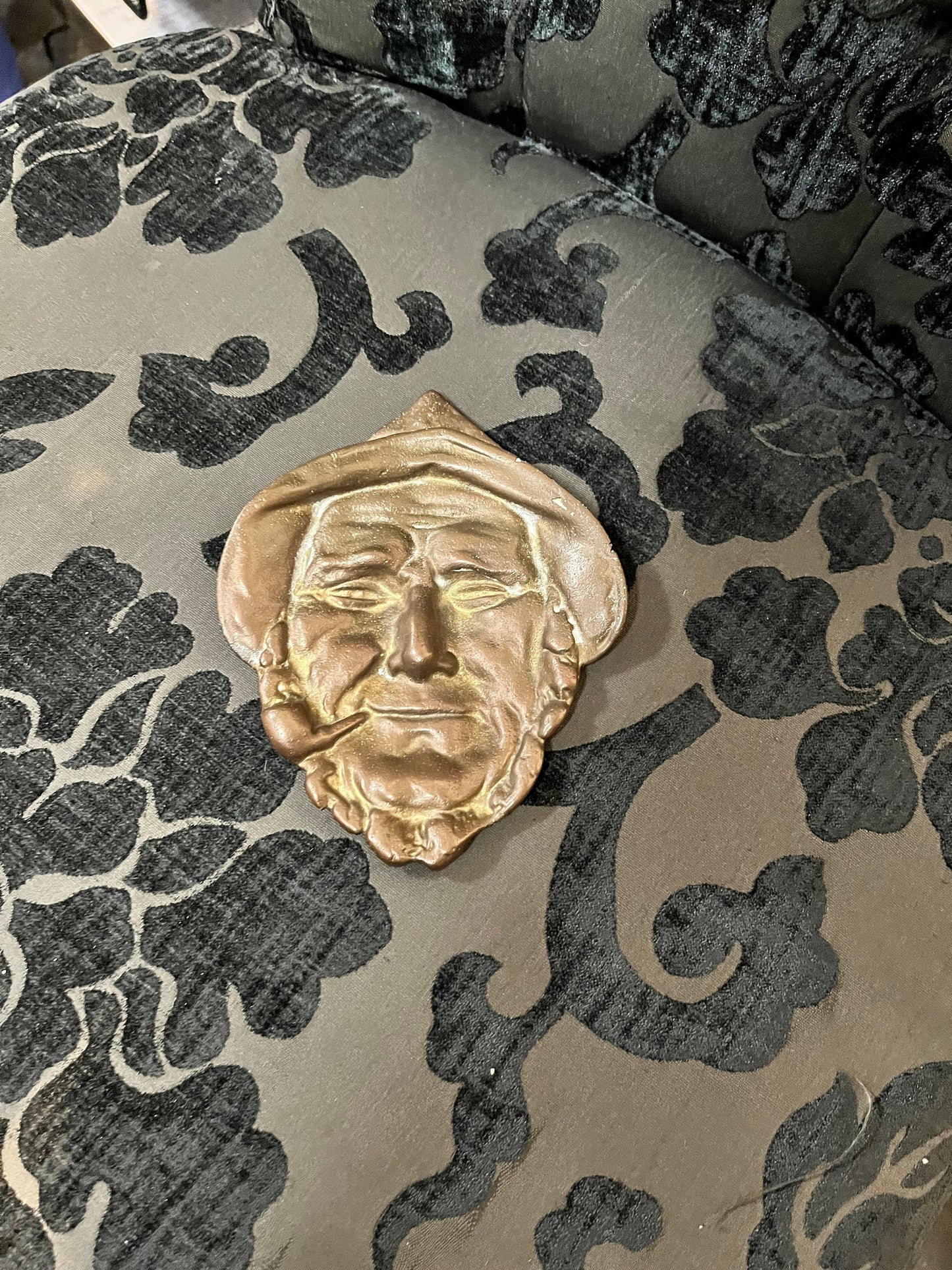 6 inch bronze sailor dish or wall hanging plaque  great gift  antique sailor