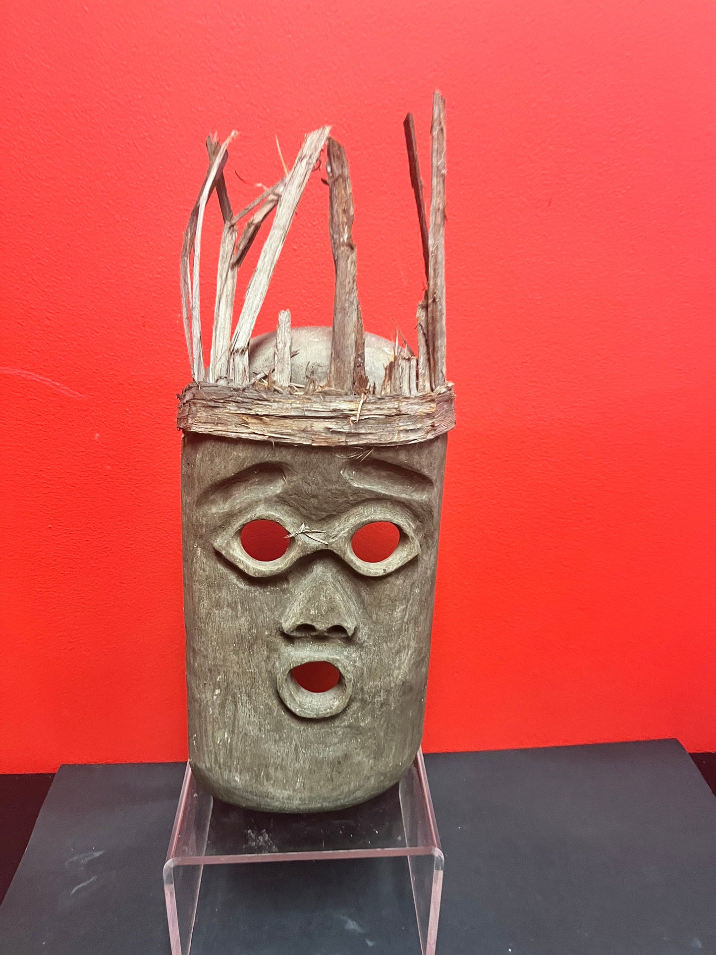 Fabulous rare 17 x 7 antique authentic indigenous West Coast ceremonial mask  wow