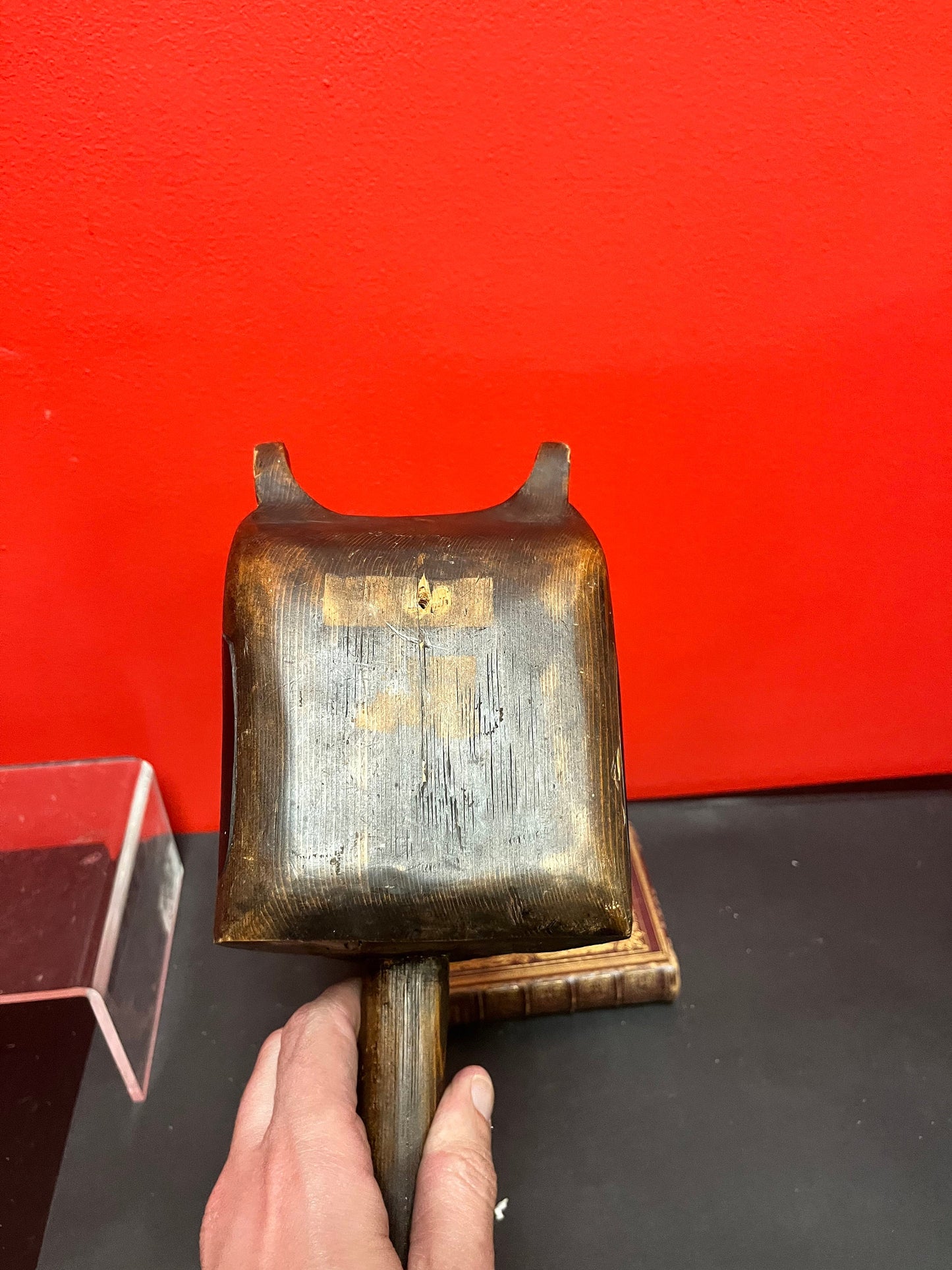 12 inches indigenous First Nations Pacific Northwest coast polychrome rattle  signed  lovely