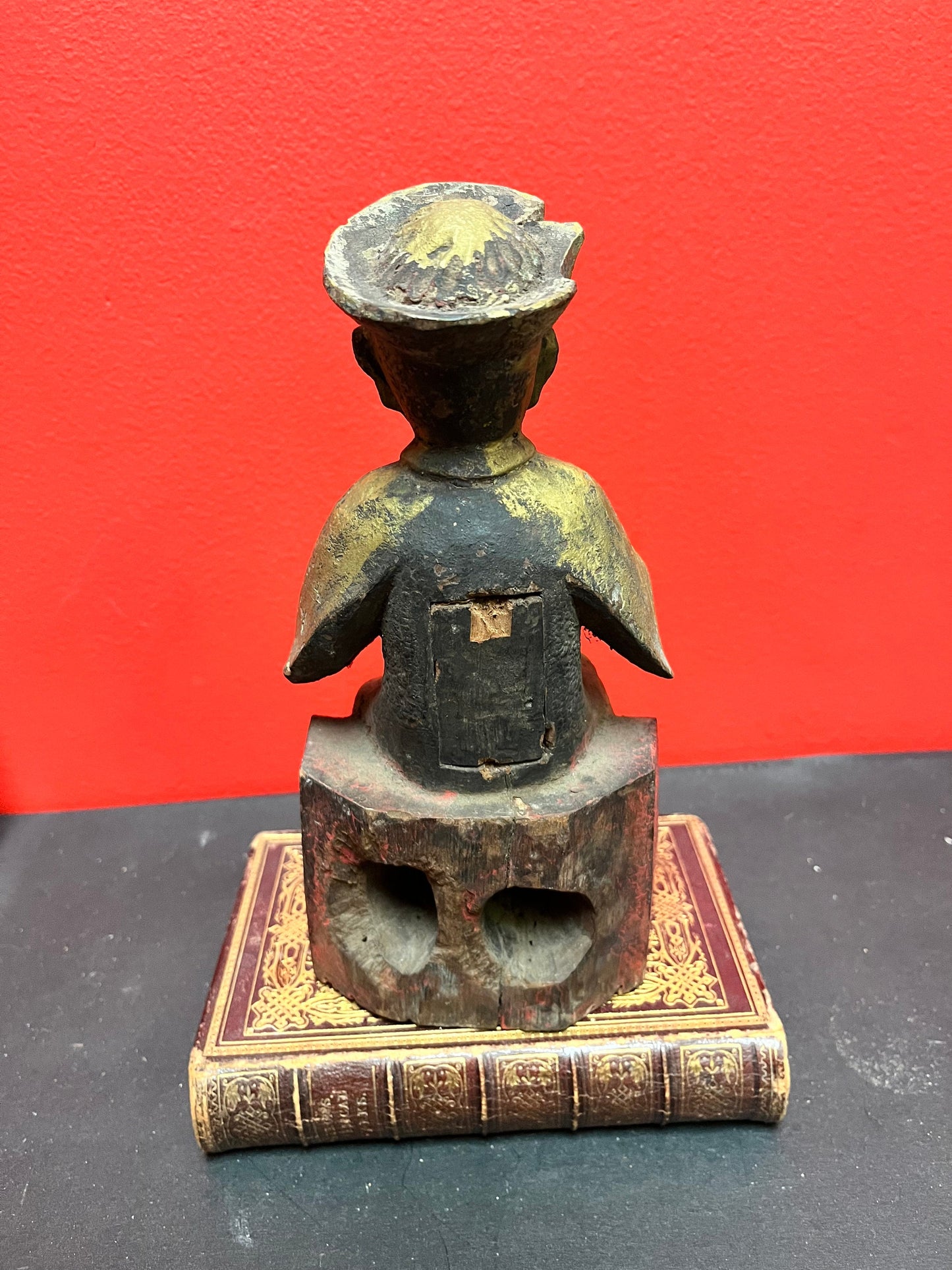 A Rare Chinese antique 9 x 4  deities  wonderful patina