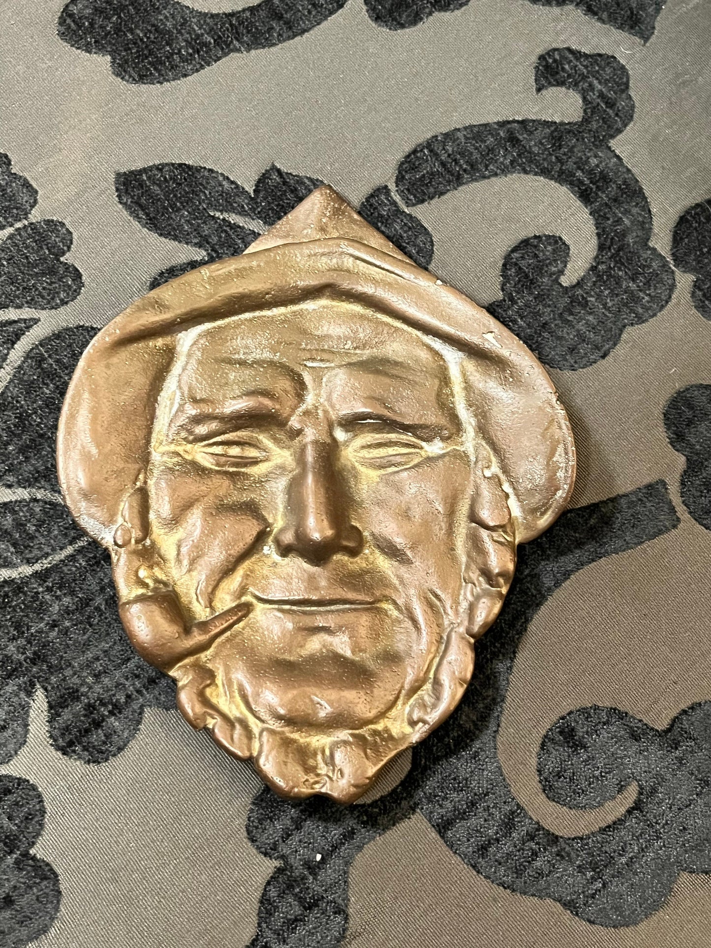 6 inch bronze sailor dish or wall hanging plaque  great gift  antique sailor