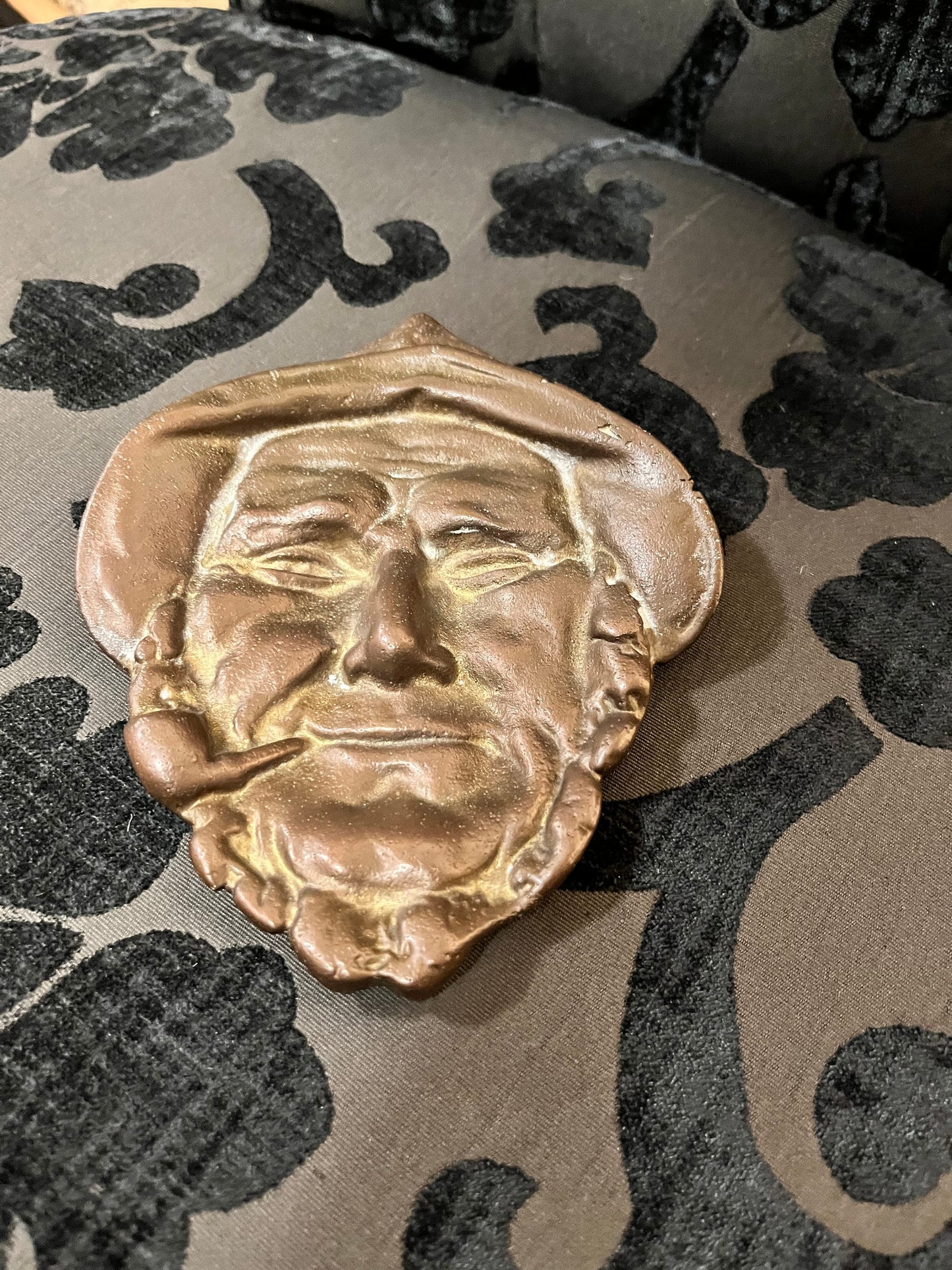 6 inch bronze sailor dish or wall hanging plaque  great gift  antique sailor