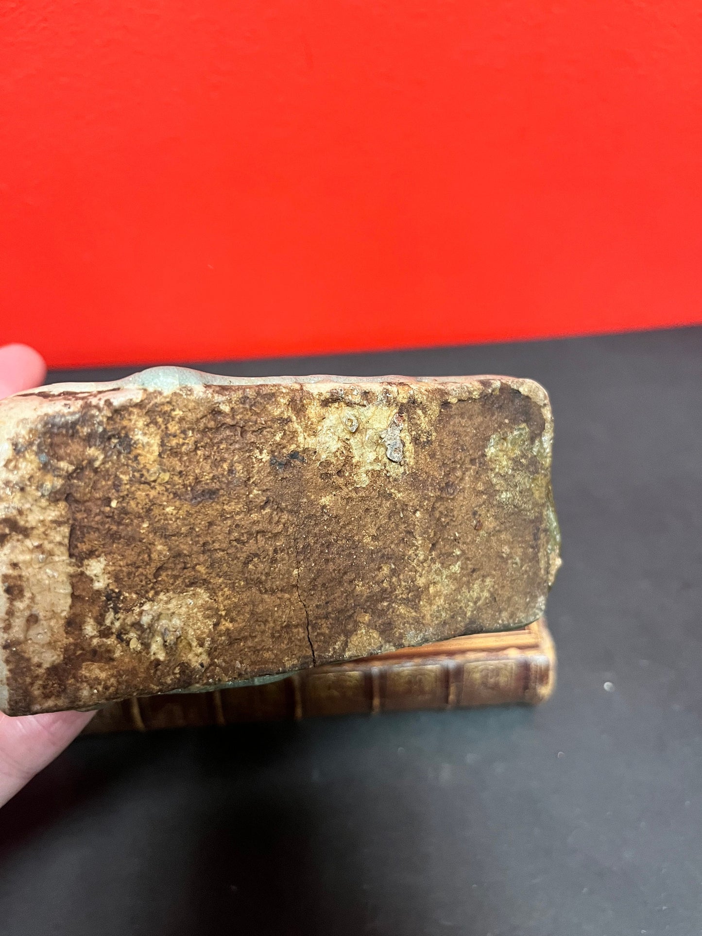 7 x 4 inch wide ancient Chinese porcelain flask  rare -