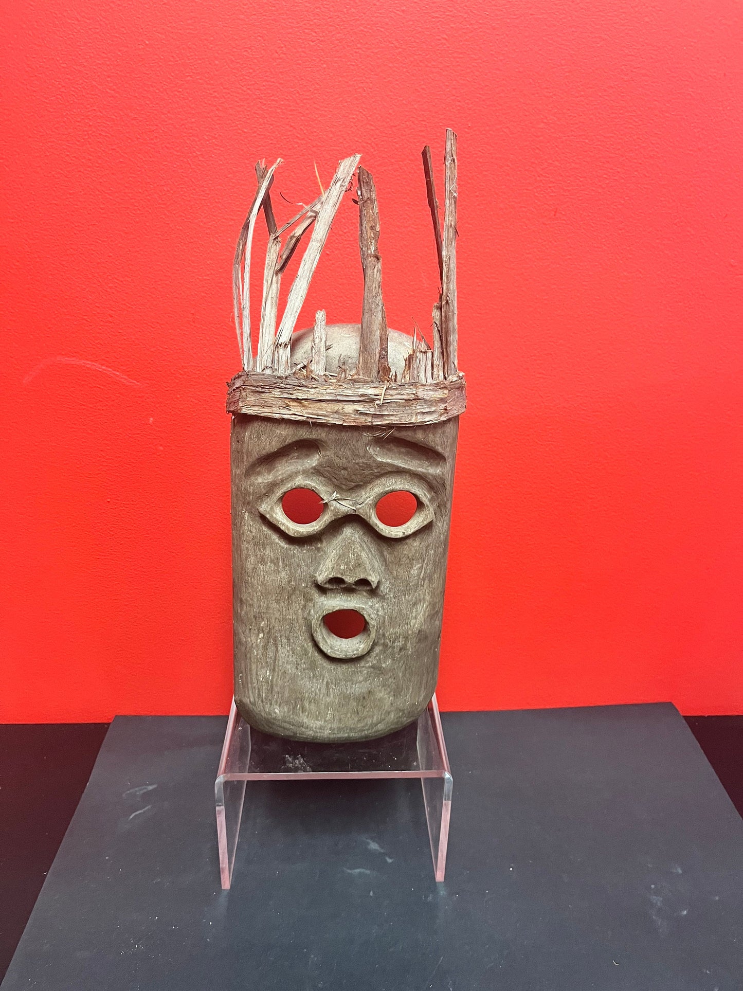 Fabulous rare 17 x 7 antique authentic indigenous West Coast ceremonial mask  wow