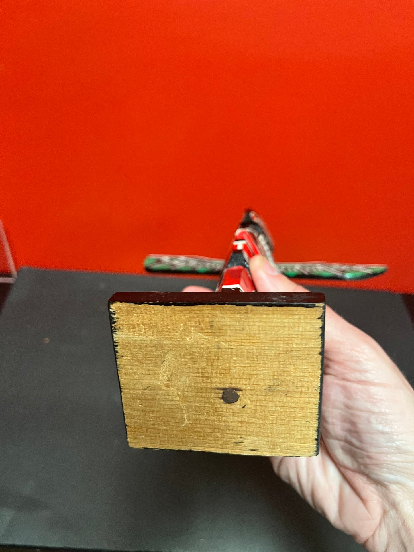 12 x 9 x 2 thick  indigenous, first nations, pacific northwest coast vintage folk art totem pole - amazing look -