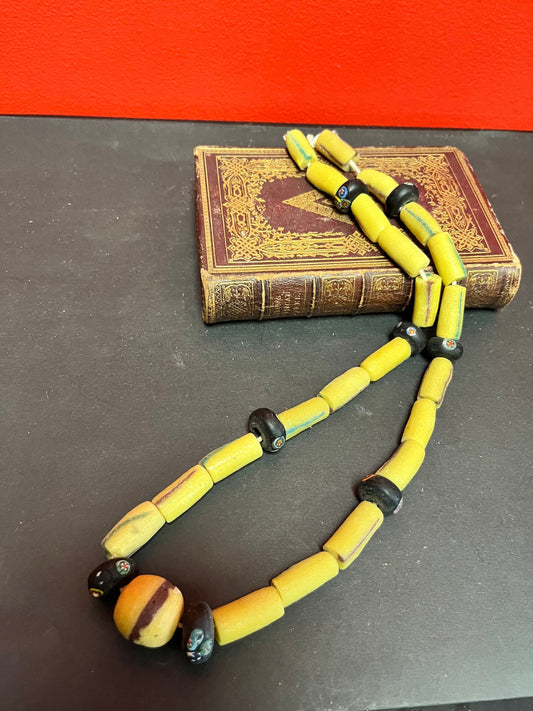 Approx 29 inch antique African bead necklace  wonderful glass beads