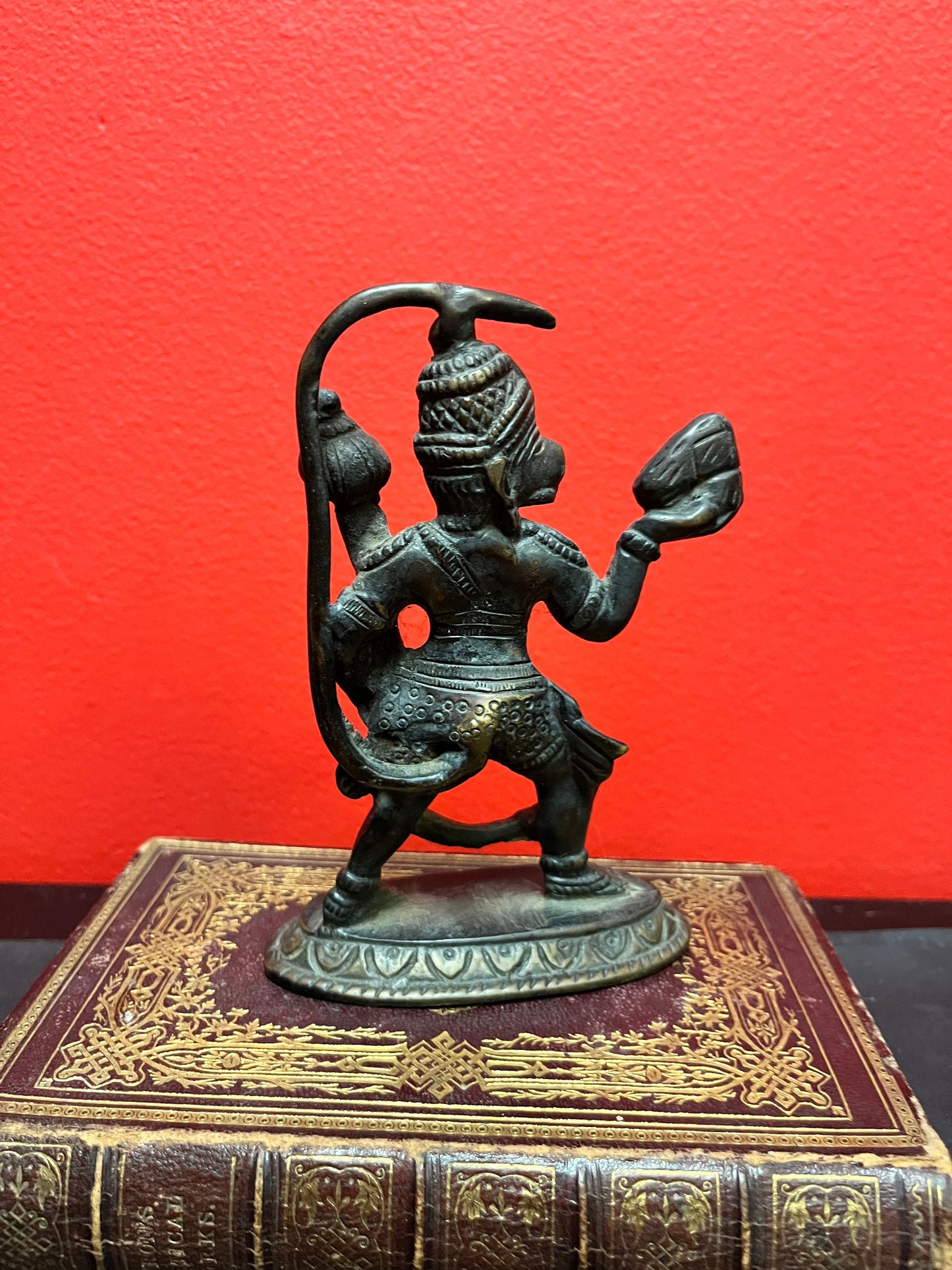 Stunning, heavy 19 century or earlier 5 1/2 inch monkey God bronze statue  superb detail