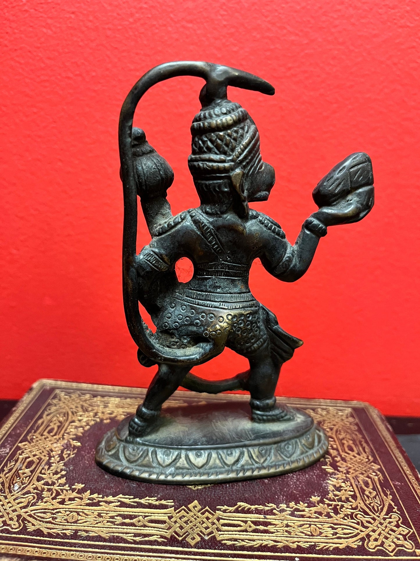 Stunning, heavy 19 century or earlier 5 1/2 inch monkey God bronze statue  superb detail