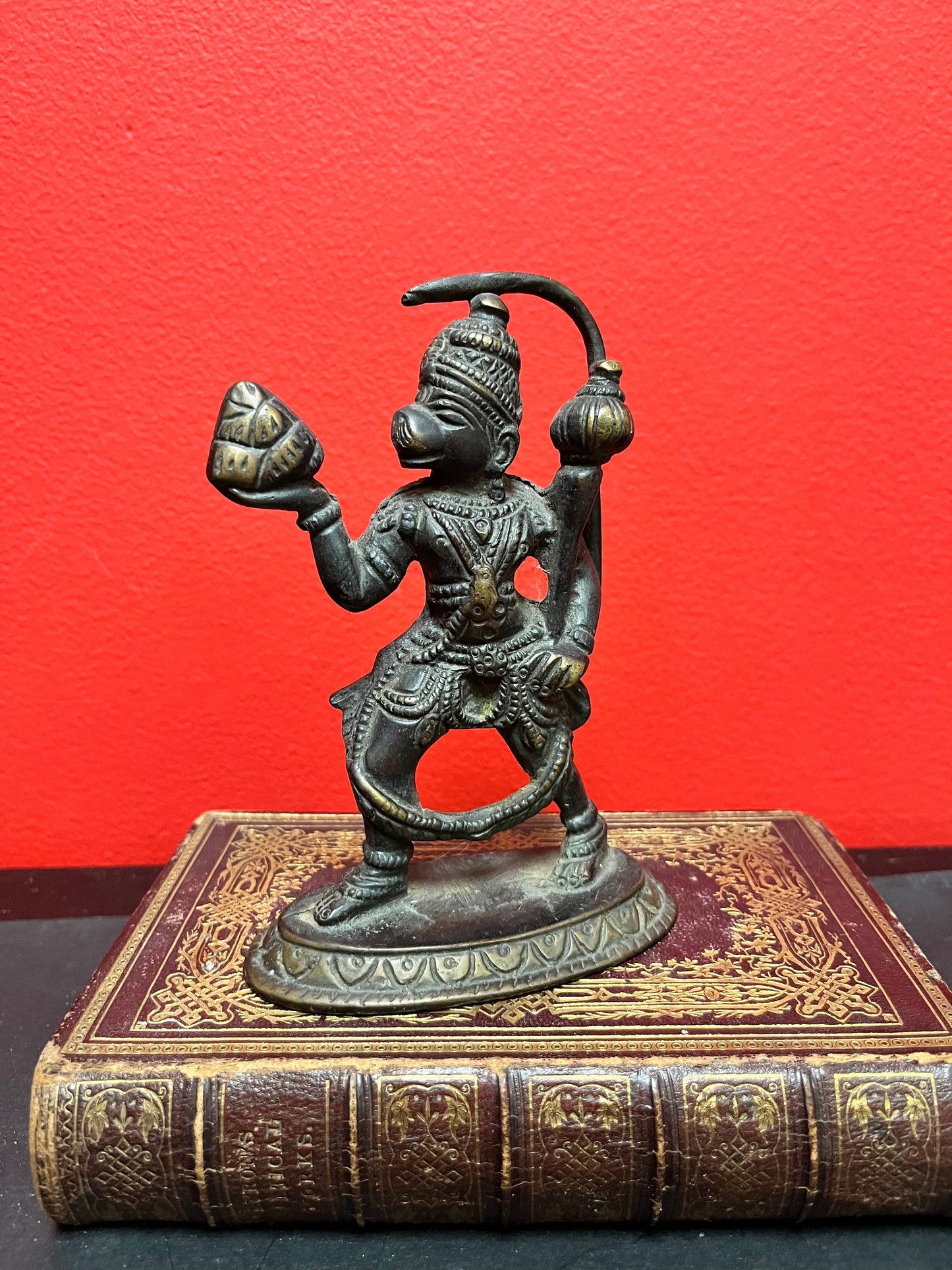Stunning, heavy 19 century or earlier 5 1/2 inch monkey God bronze statue  superb detail