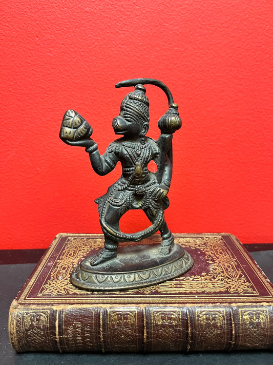 Stunning, heavy 19 century or earlier 5 1/2 inch monkey God bronze statue  superb detail