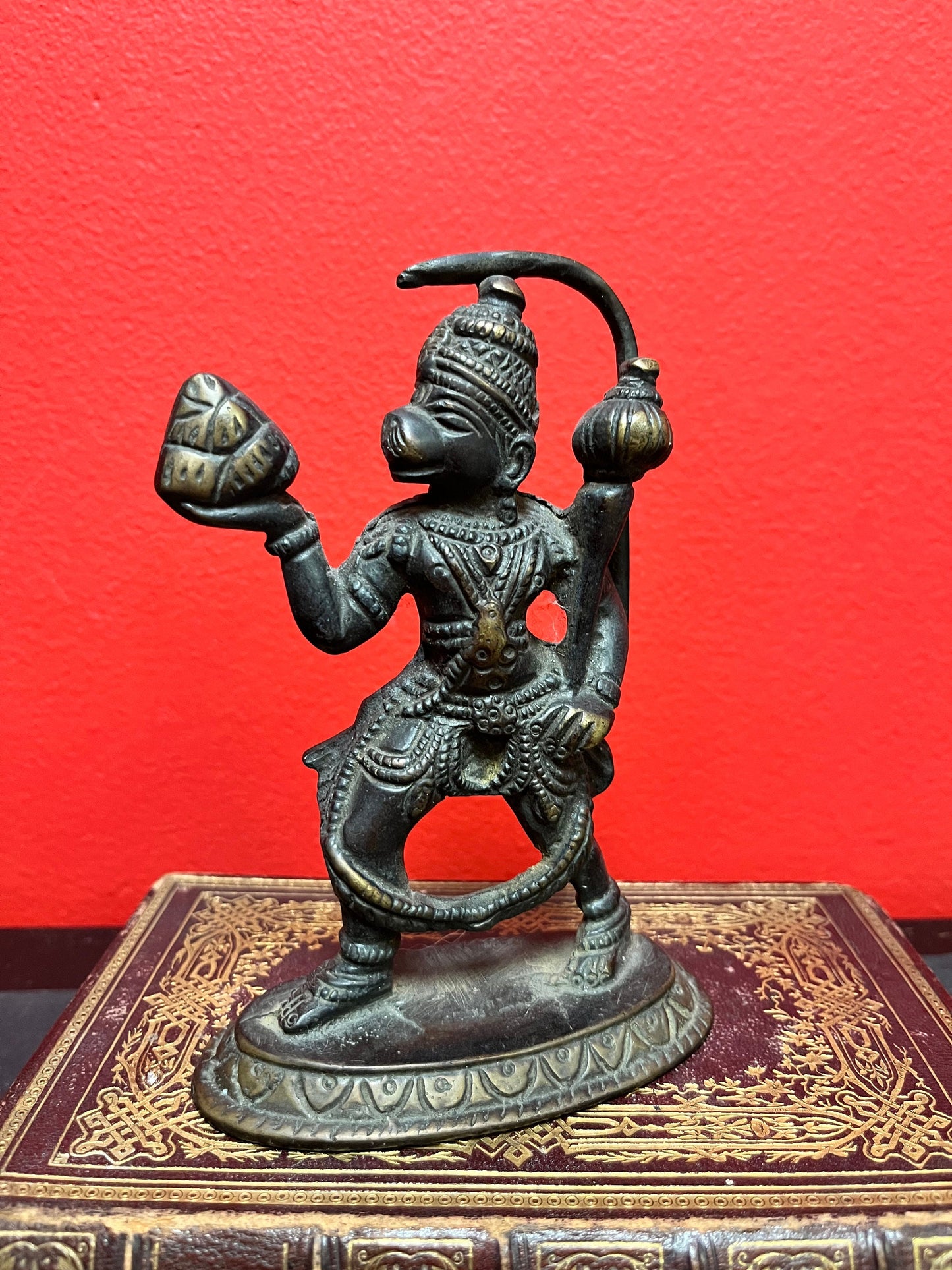 Stunning, heavy 19 century or earlier 5 1/2 inch monkey God bronze statue  superb detail
