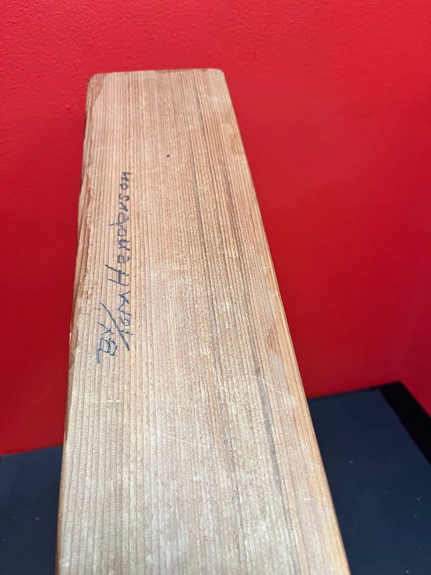 19 x 7 x 4 high authentic indigenous first nations pacific north west coast signed baseball bat on stand  super unique and cool