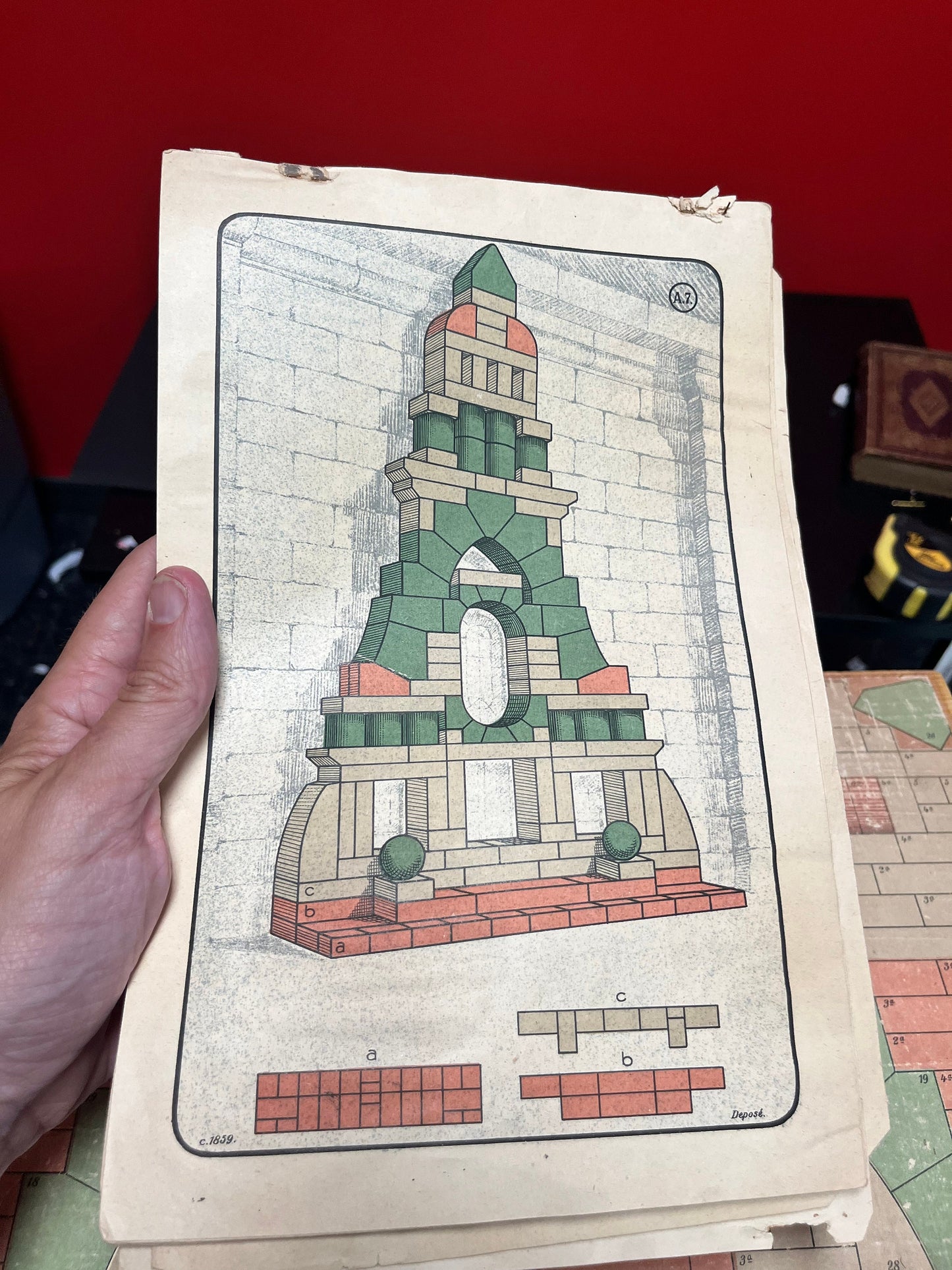 Stunning 16 x 11 x 1.5, 1915 Bing “arto stone block set  mint condition with original instructions  a collectors dream  wow