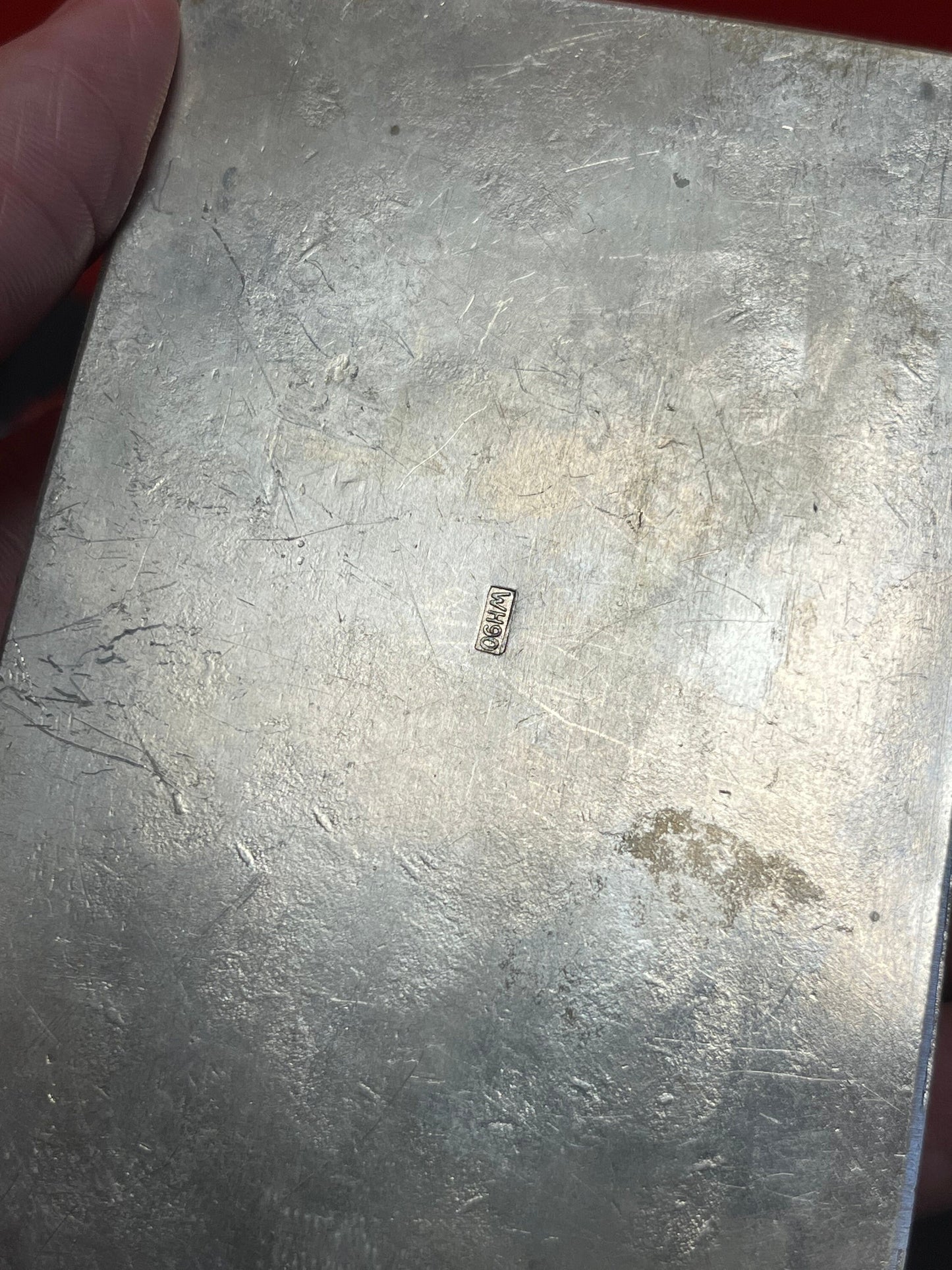 A  Stunning antique Chinese solid Sterling box  4.25 x 3 x 1 high.  intricate detail and signed by Wang Hing