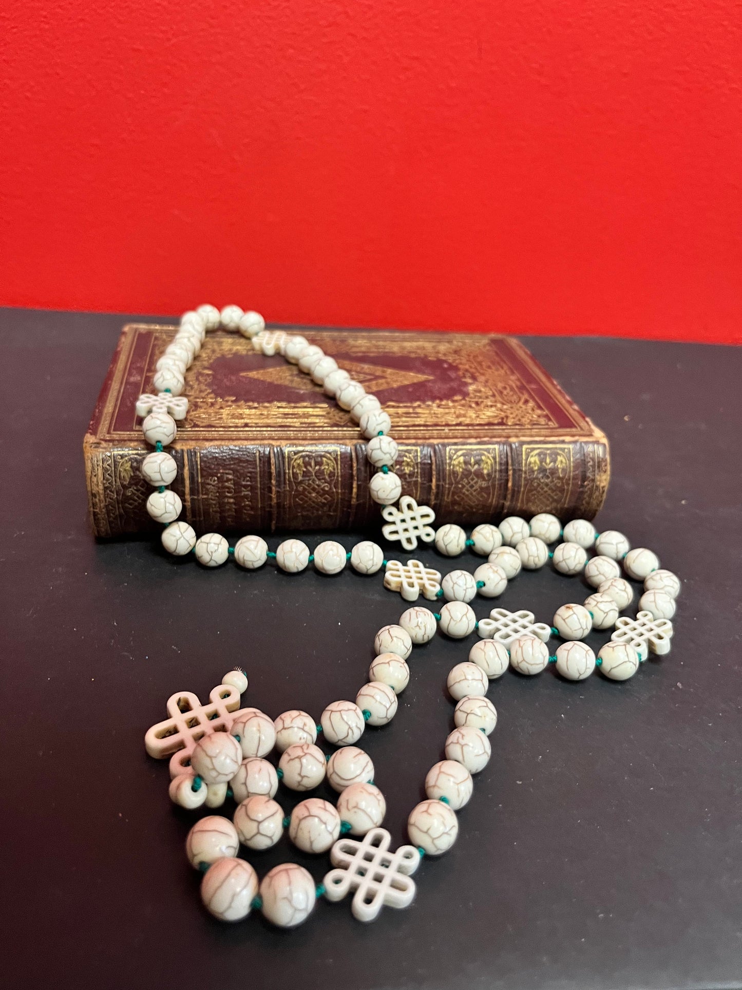 Approximately 38 inch long, stone necklace, or mala   wonderful quality