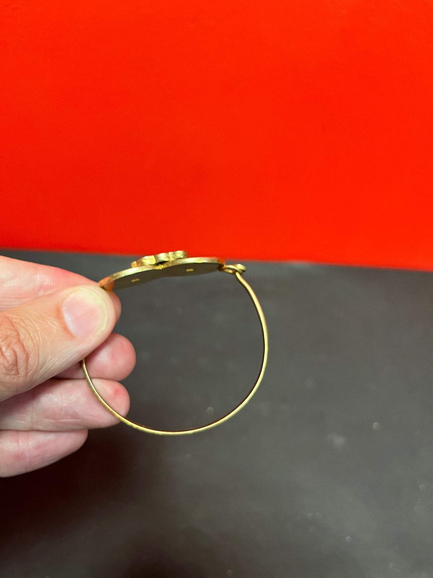 2.25 inch wide Chinese silver  and enamel bracelet.