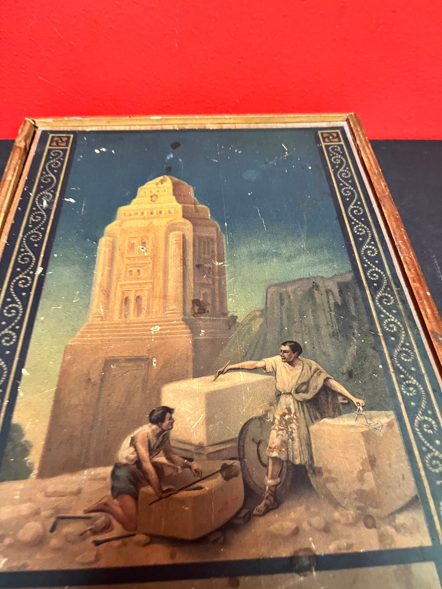 Stunning 16 x 11 x 1.5, 1915 Bing “arto stone block set  mint condition with original instructions  a collectors dream  wow