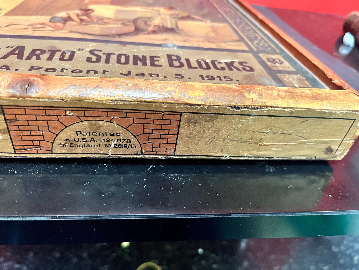 Stunning 16 x 11 x 1.5, 1915 Bing “arto stone block set  mint condition with original instructions  a collectors dream  wow