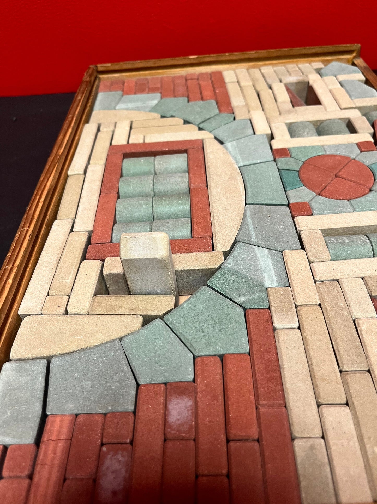 Stunning 16 x 11 x 1.5, 1915 Bing “arto stone block set  mint condition with original instructions  a collectors dream  wow