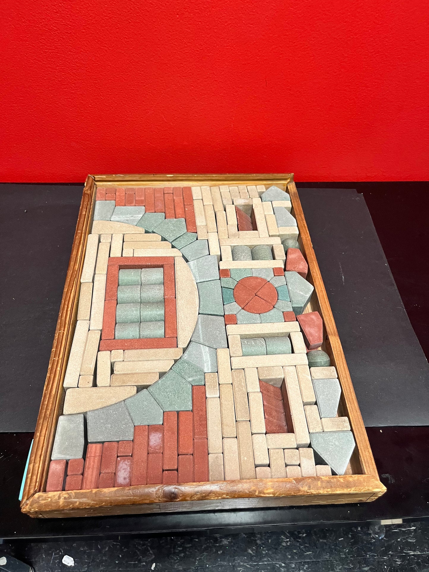 Stunning 16 x 11 x 1.5, 1915 Bing “arto stone block set  mint condition with original instructions  a collectors dream  wow