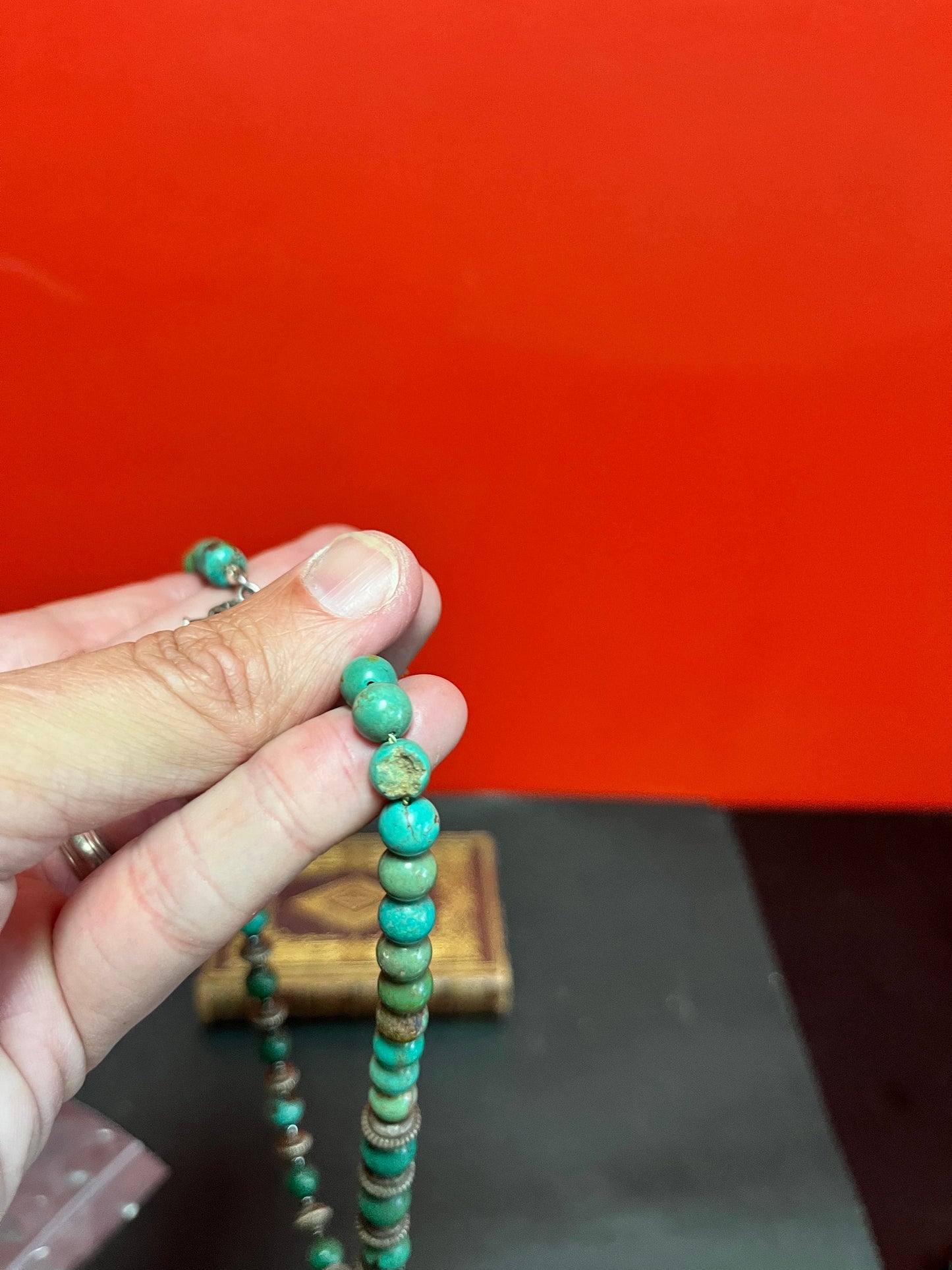 Approximately 21 inch very cool stone persian necklace