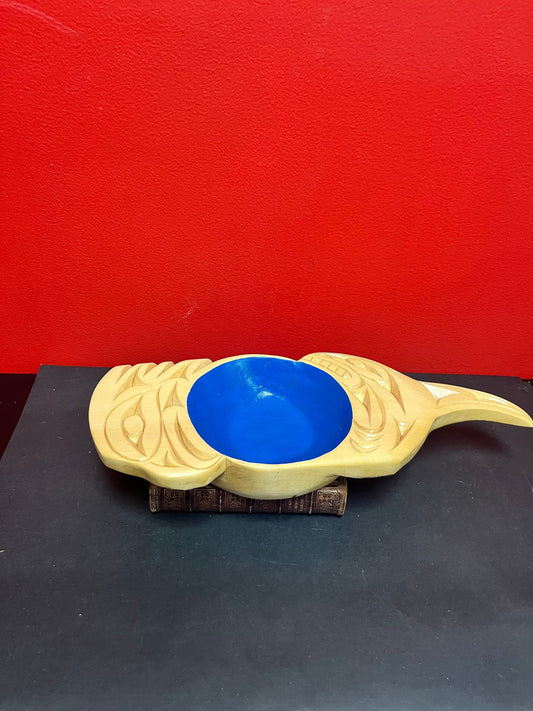 Fabulous museum quality indigenous First Nations pacific northwest coast signed whale and  eagle feastbowl