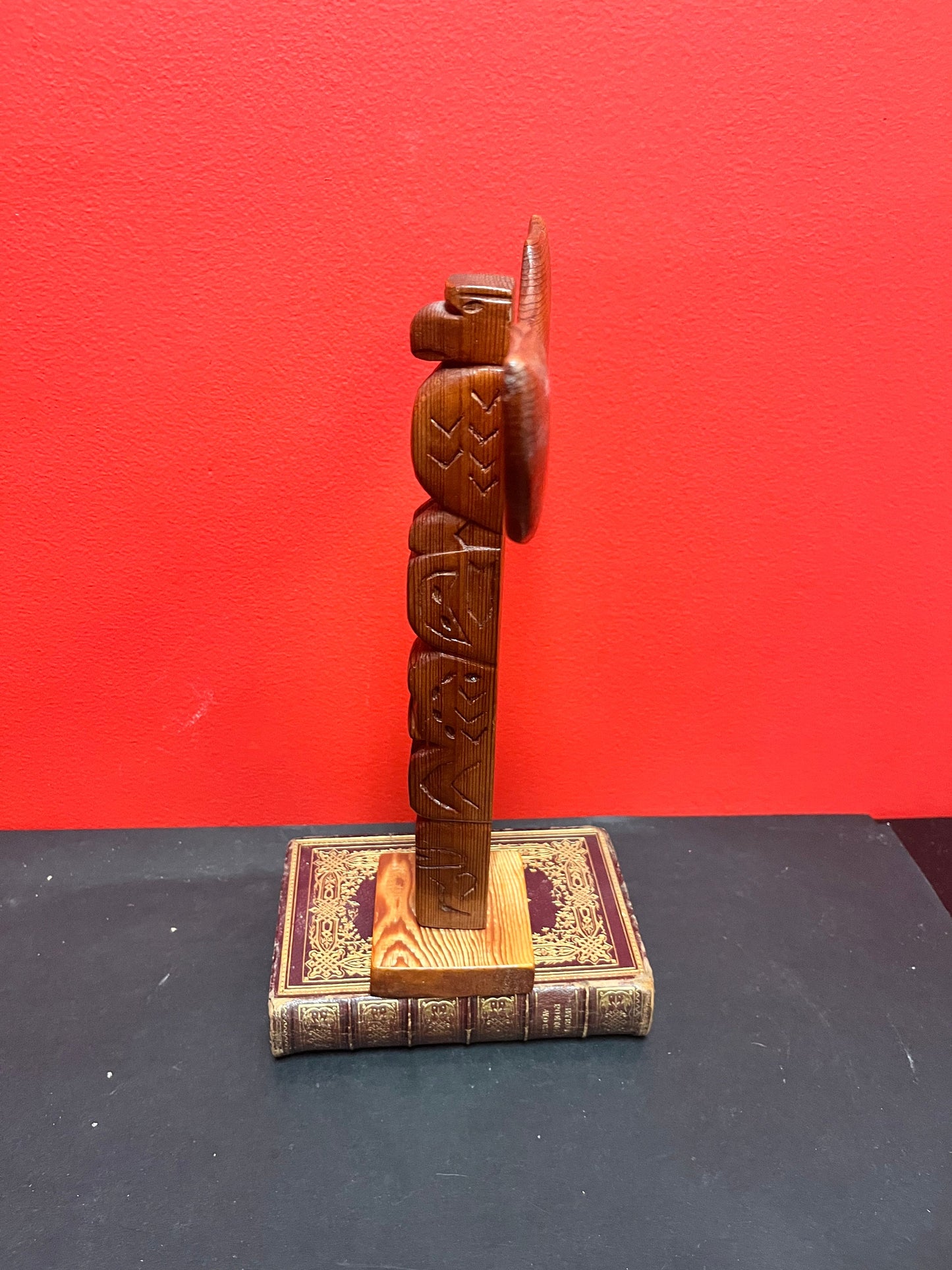 8 x 12 tall unsigned primitive beautiful totem pole