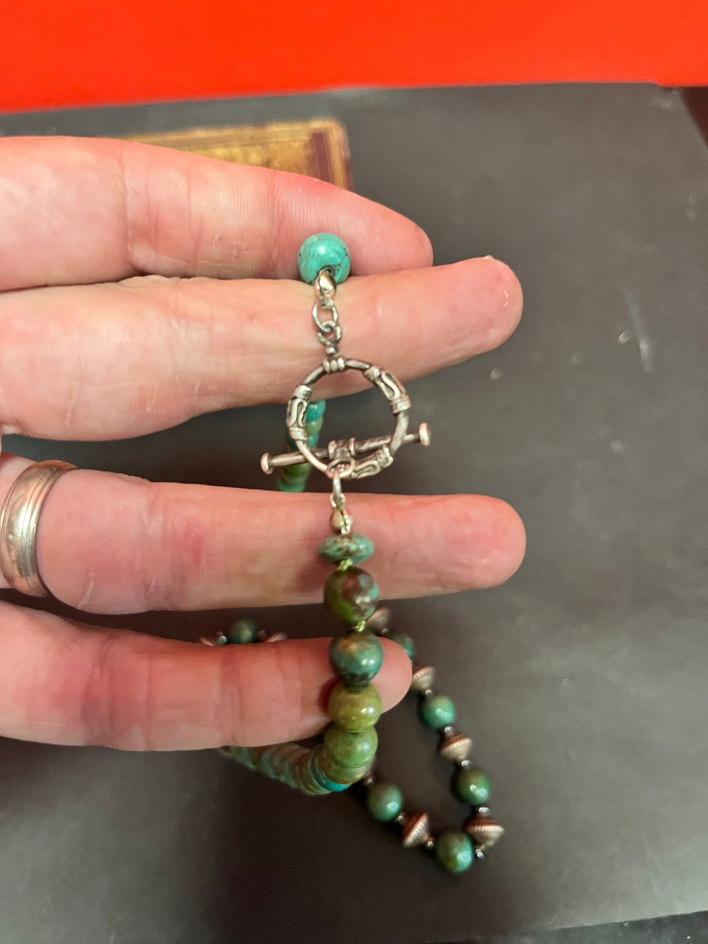 Approximately 21 inch very cool stone persian necklace