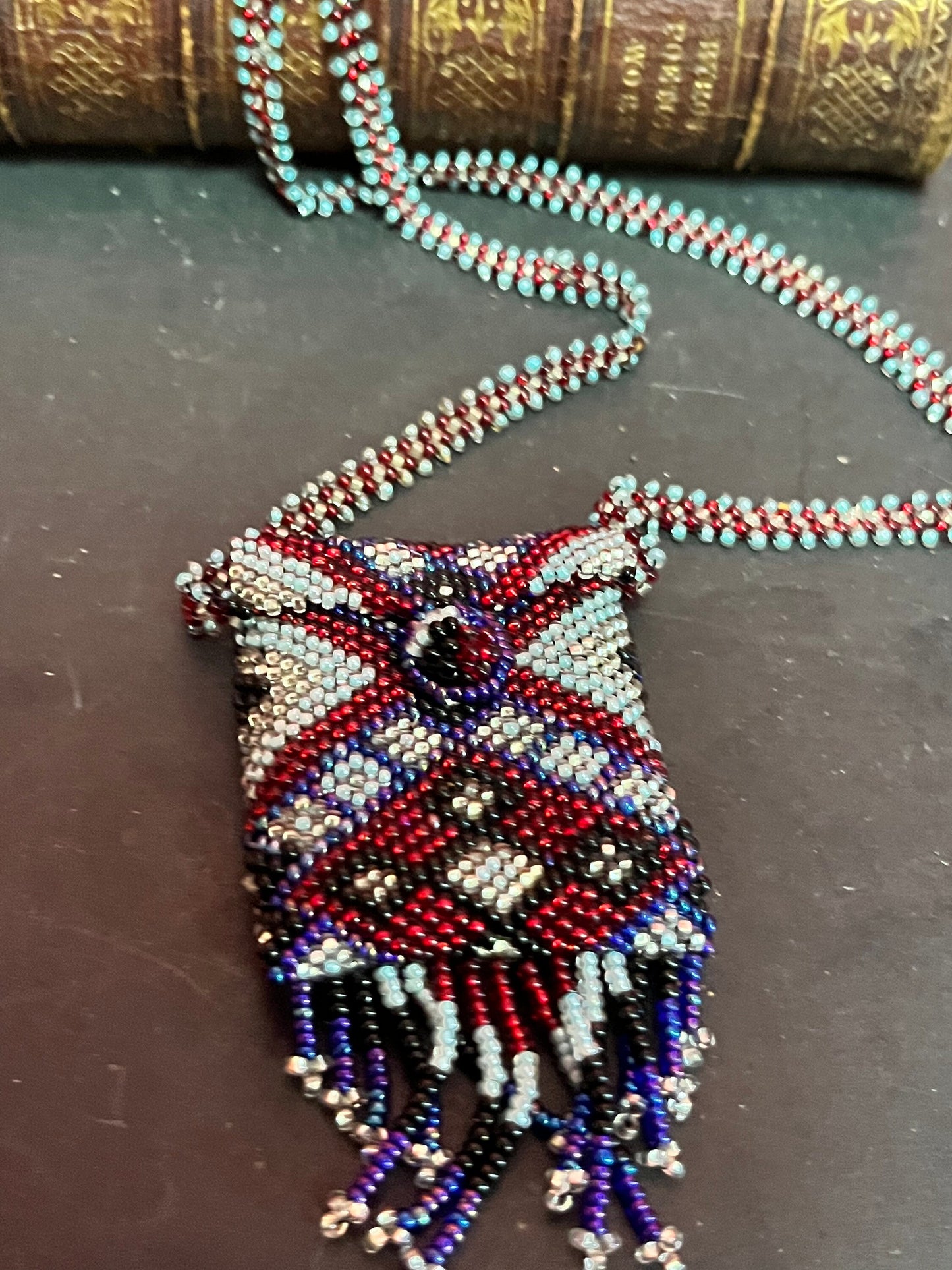 23 inch approx indigenous beaded necklace