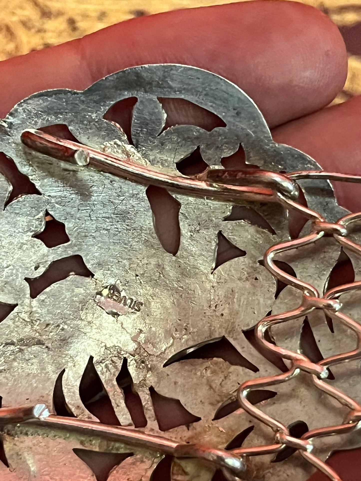 Fabulous antique Chinese 34 inch silver marked belt with buckle  heavy and quality  great value