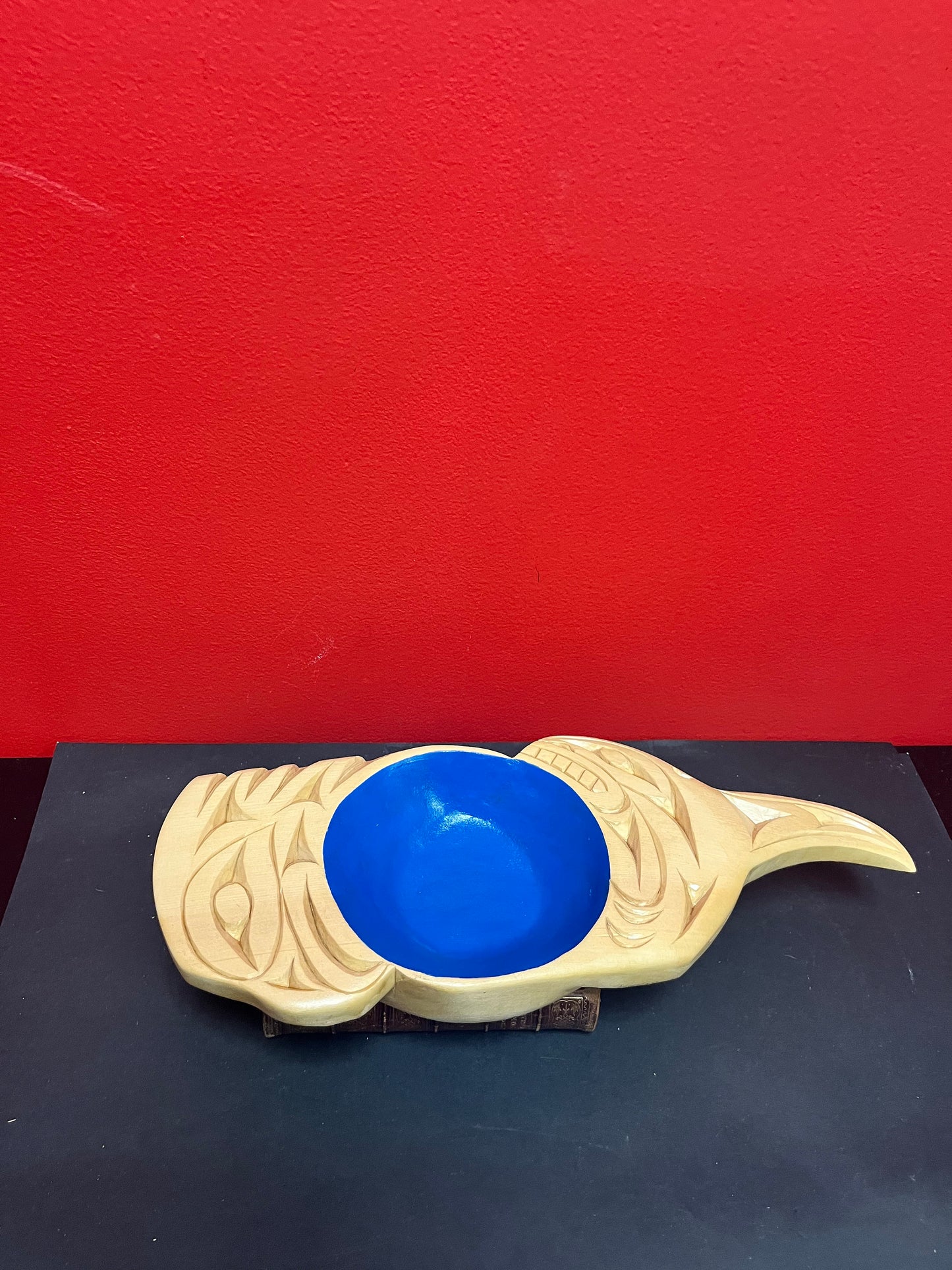 Fabulous museum quality indigenous First Nations pacific northwest coast signed whale and  eagle feastbowl
