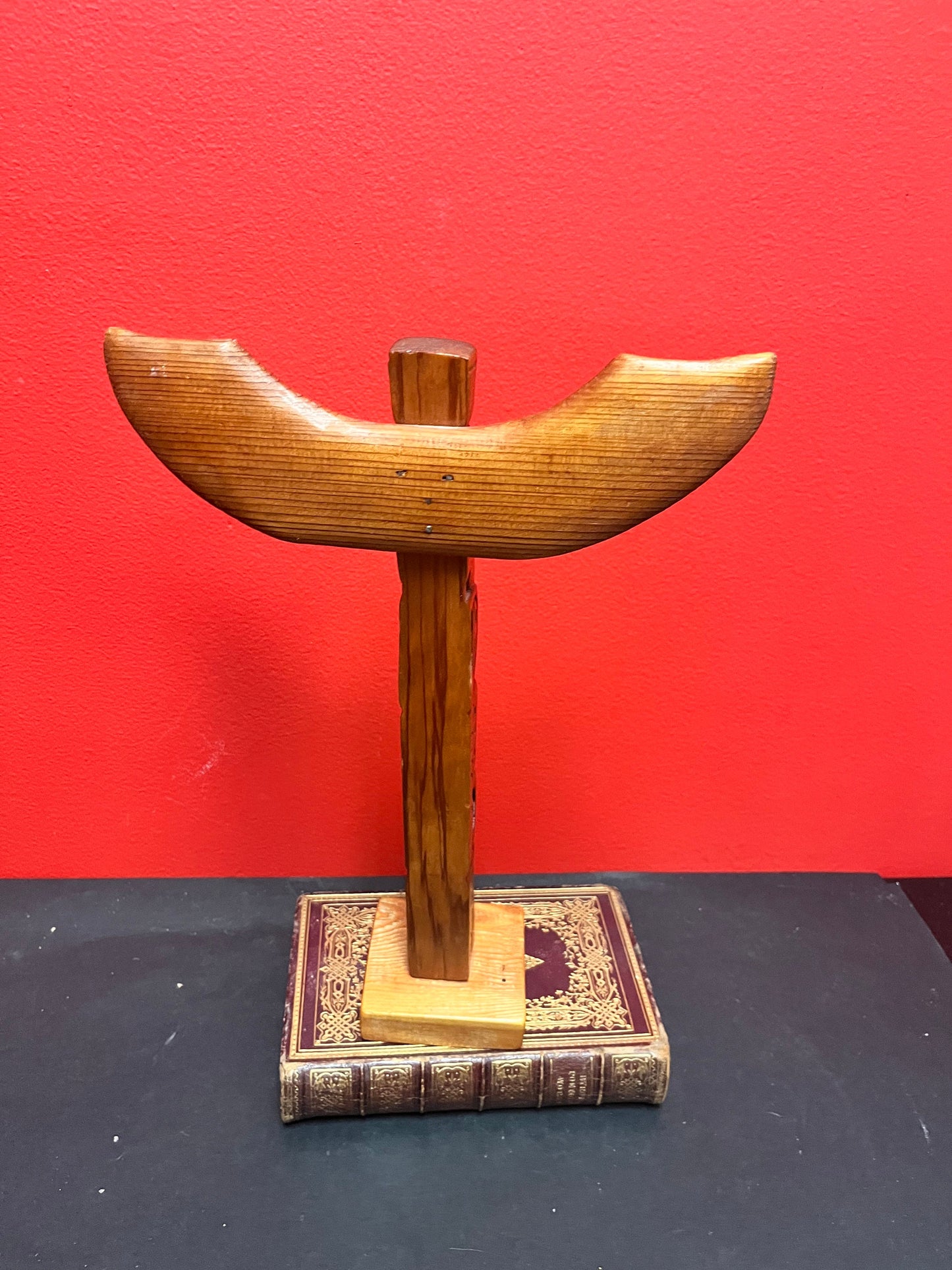 8 x 12 tall unsigned primitive beautiful totem pole