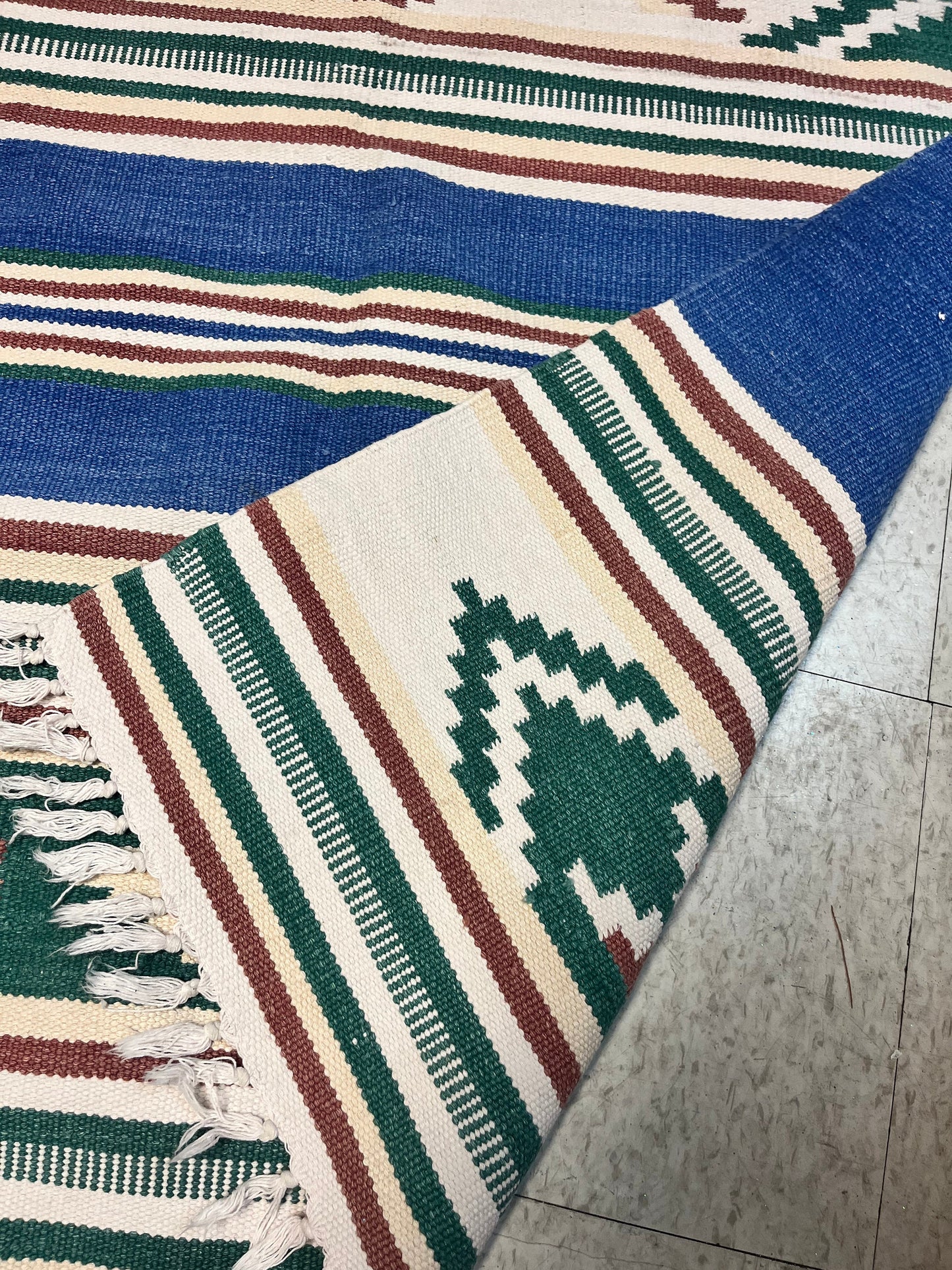 A  Approximately 6 x 43 wide vintage  authentic stunning Navajo carpet  a beauty and  exceptional value. -wow