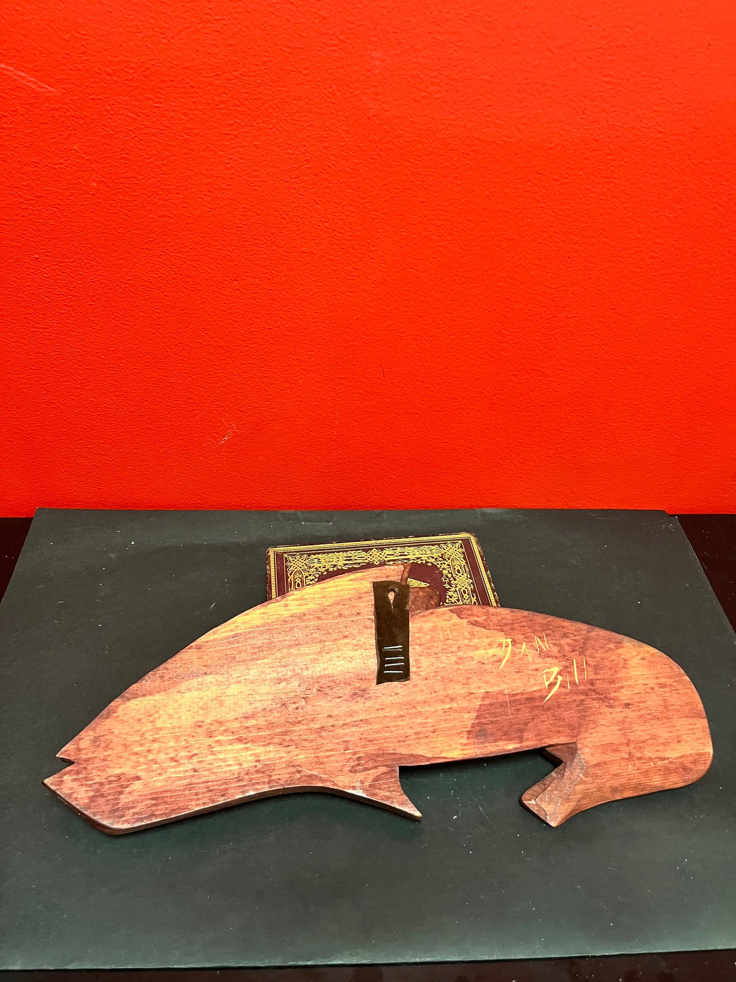 16 x 6 signed cedar transformation plaque - indigenous, first nations Pacific Northwest coast