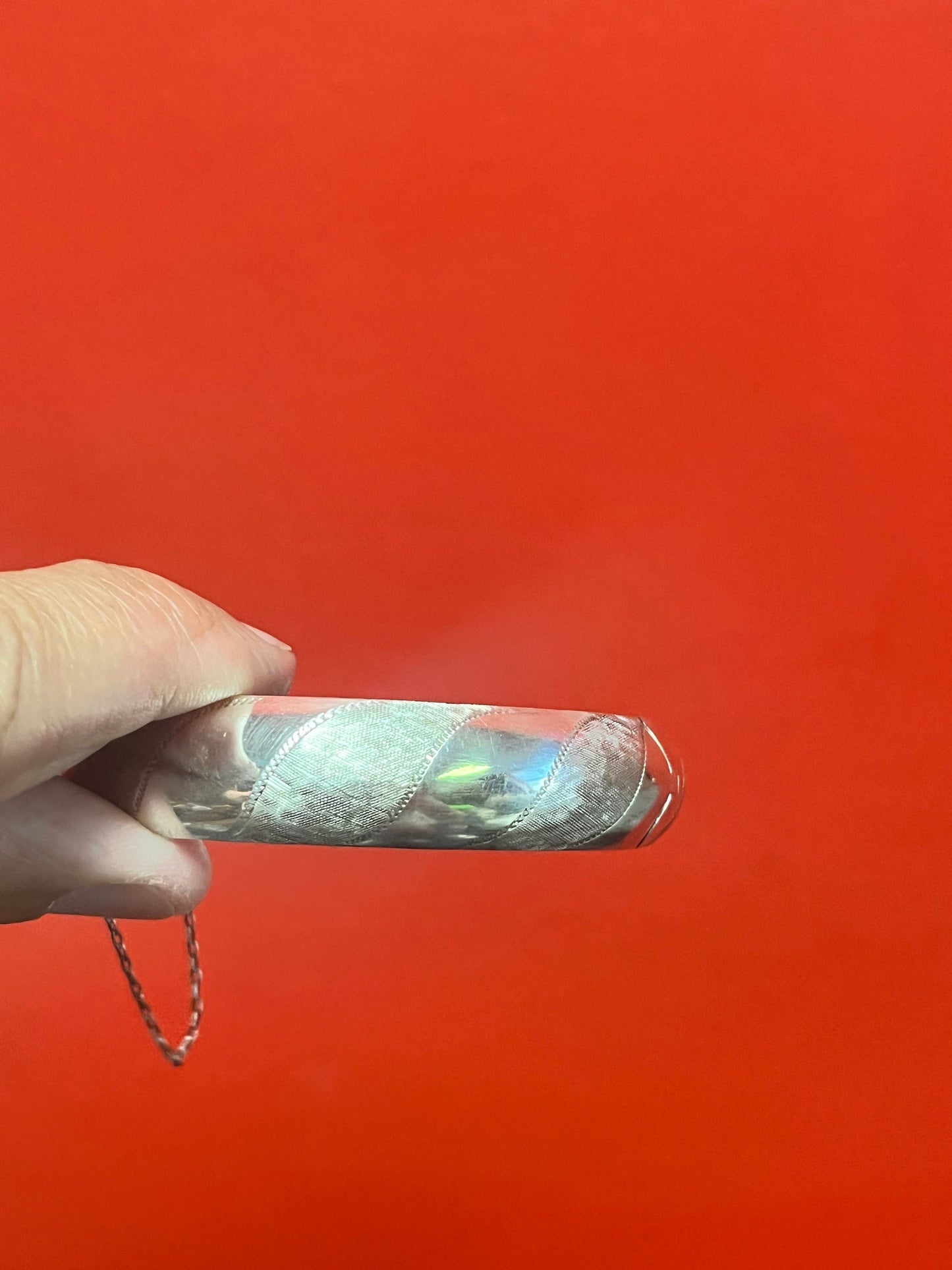 4 inch wide lovely sterling silver 925 bangle  bracelet with lovely detail  the best