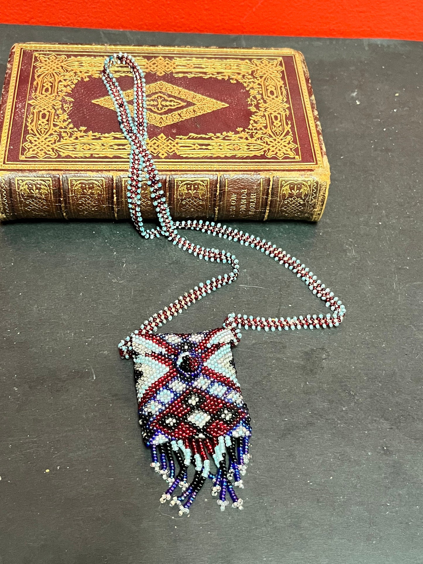 23 inch approx indigenous beaded necklace